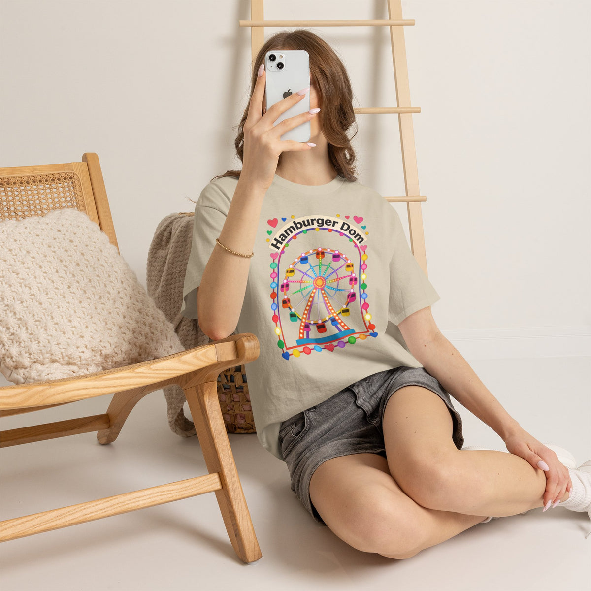 Riesenrad-Jahrmarkt-T-Shirt – Buntes „Hamburger Dom“-Shirt