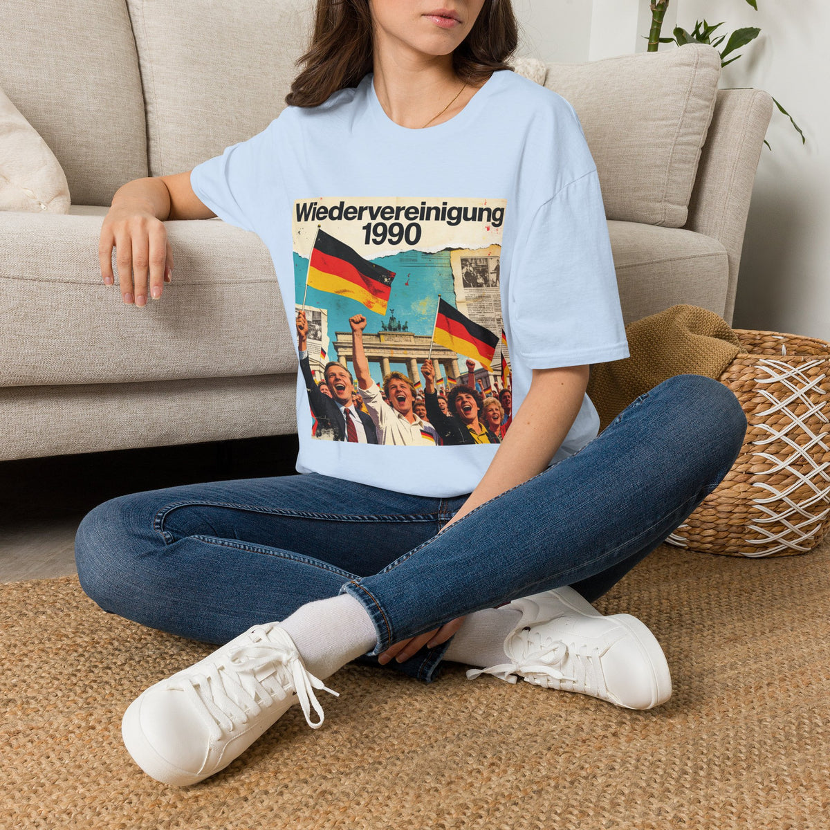 Wiedervereinigung 1990 - Deutsche Wiedervereinigung Retro Flagge T-Shirt