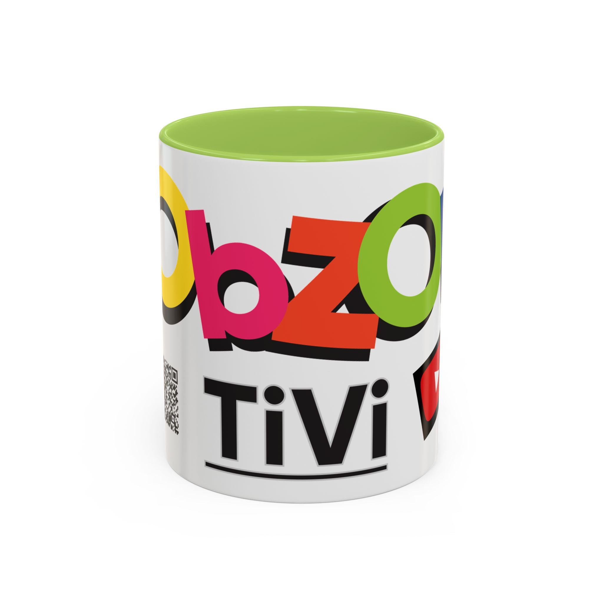 Accent Coffee Mug Obzor TiVi — Colorful YouTube Creator Logo Design (11/15 oz)
