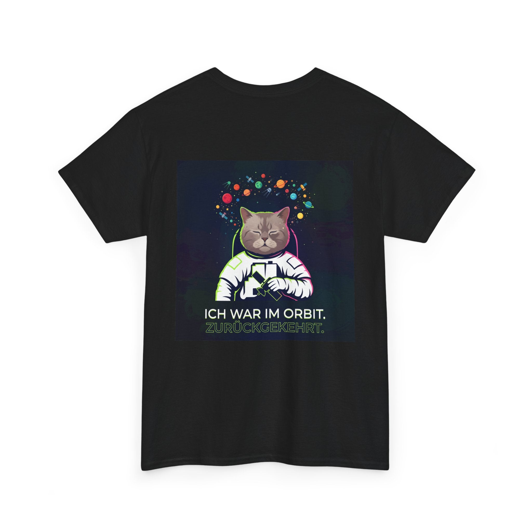 Astronaut Cat T-Shirt — "Ich war im Orbit. Zurückgekehrt." German Space Cat Tee