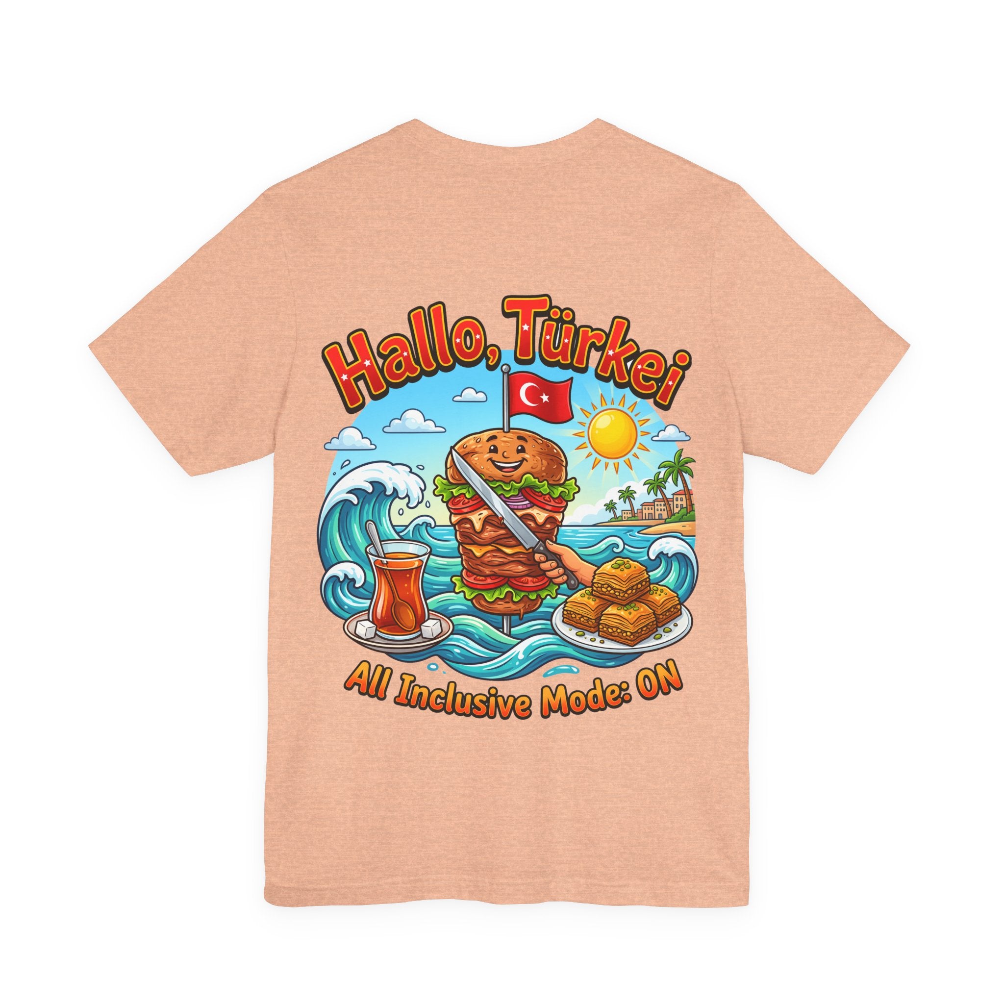 Turkey Travel T‑Shirt — "Hallo, Türkei! All Inclusive Mode ON"