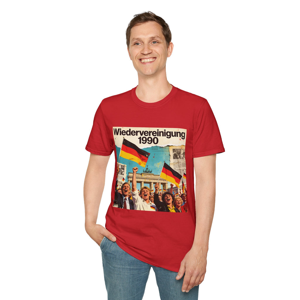 Wiedervereinigung 1990 - Deutsche Wiedervereinigung Retro Flagge T-Shirt