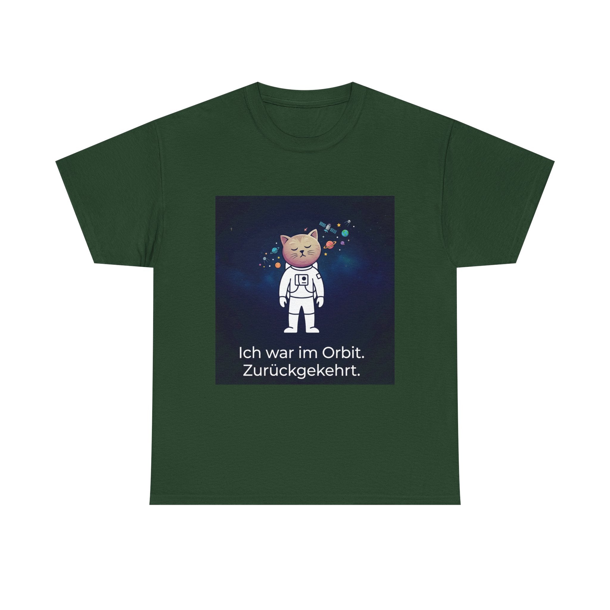 Astronaut Cat T-Shirt — "Ich war im Orbit. Zurückgekehrt." German Space Cat Tee