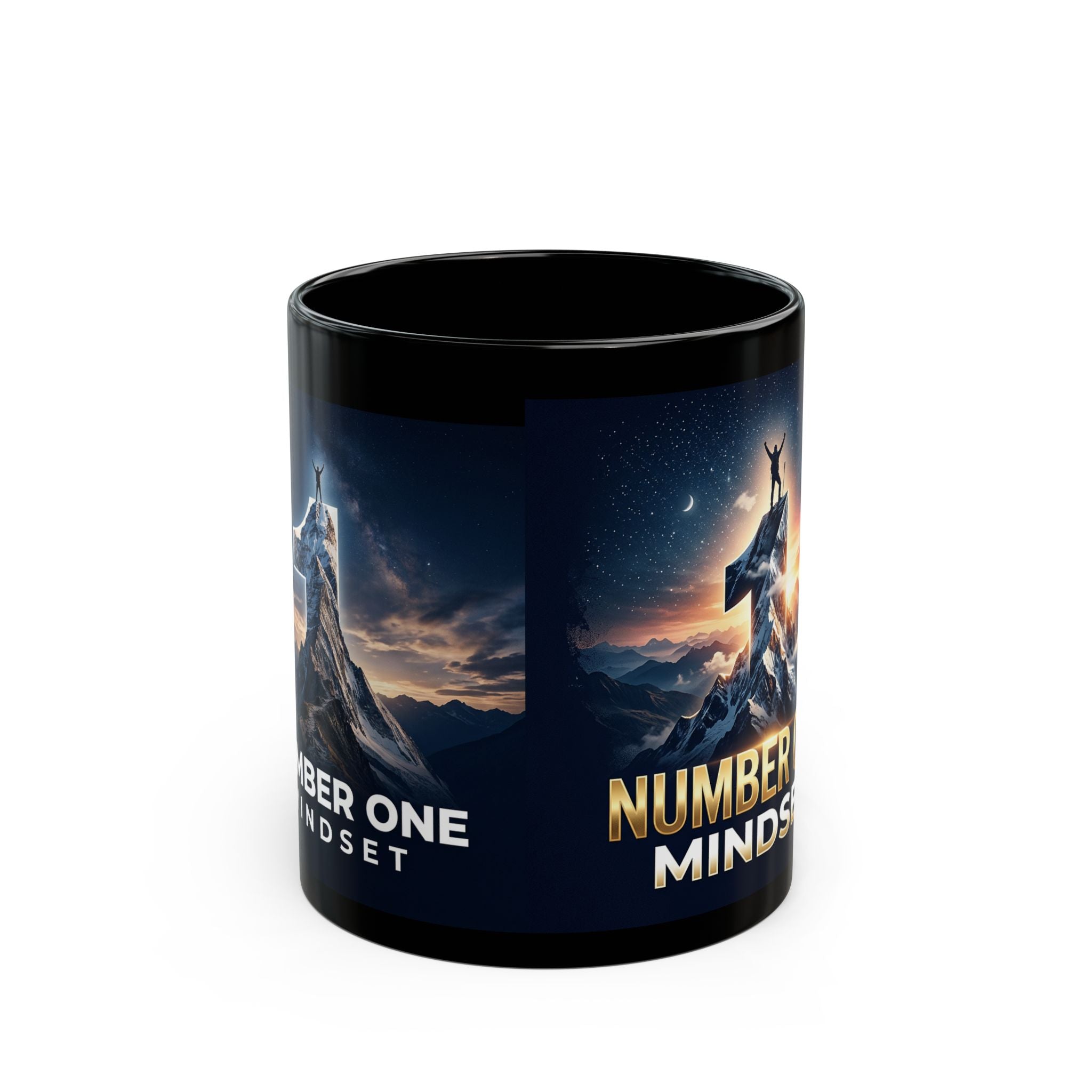 Number One Mindset Mug — Motivational Black Coffee Cup (11oz, 15oz)