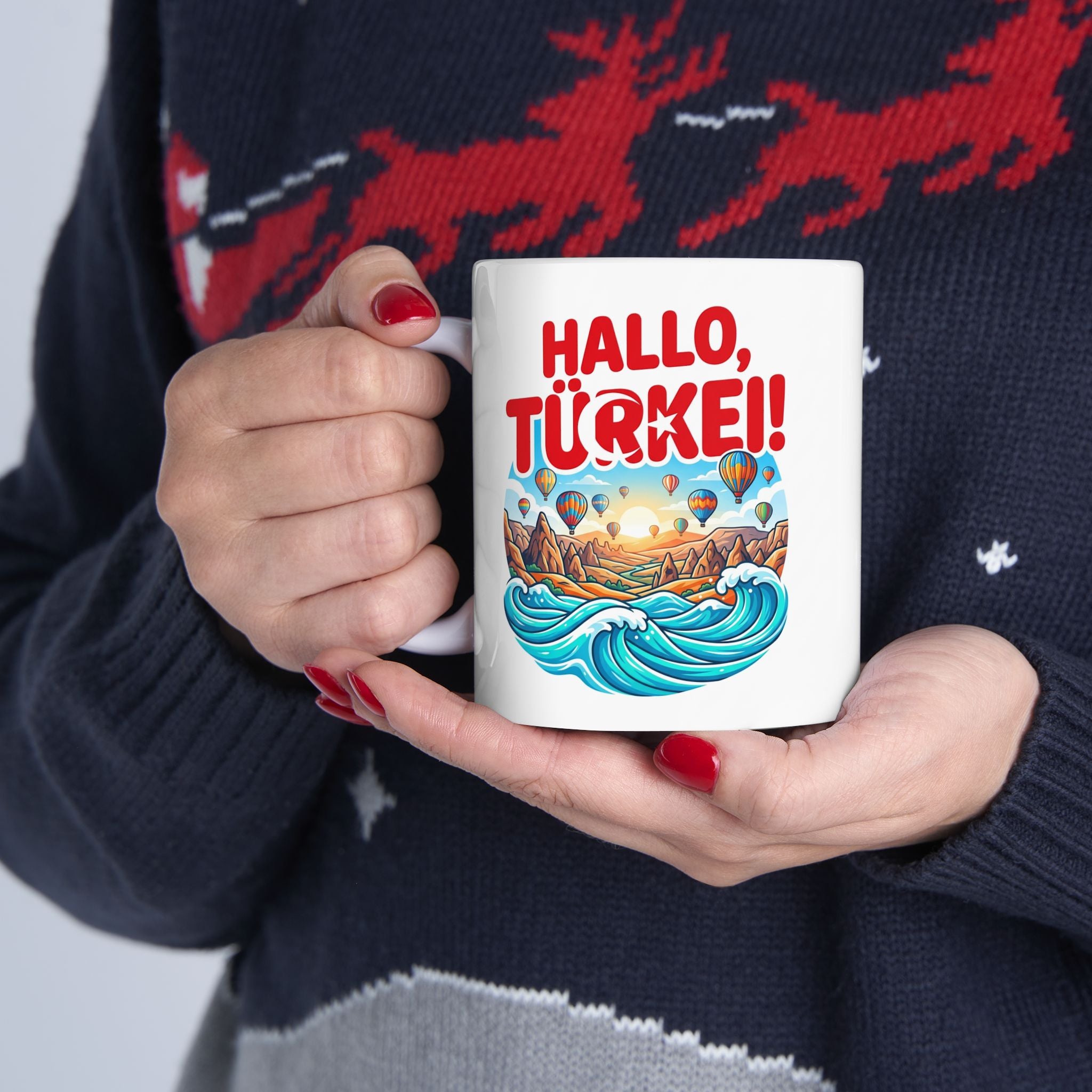 Ceramic Mug - 'Hallo Türkei' Nautical Coffee Cup