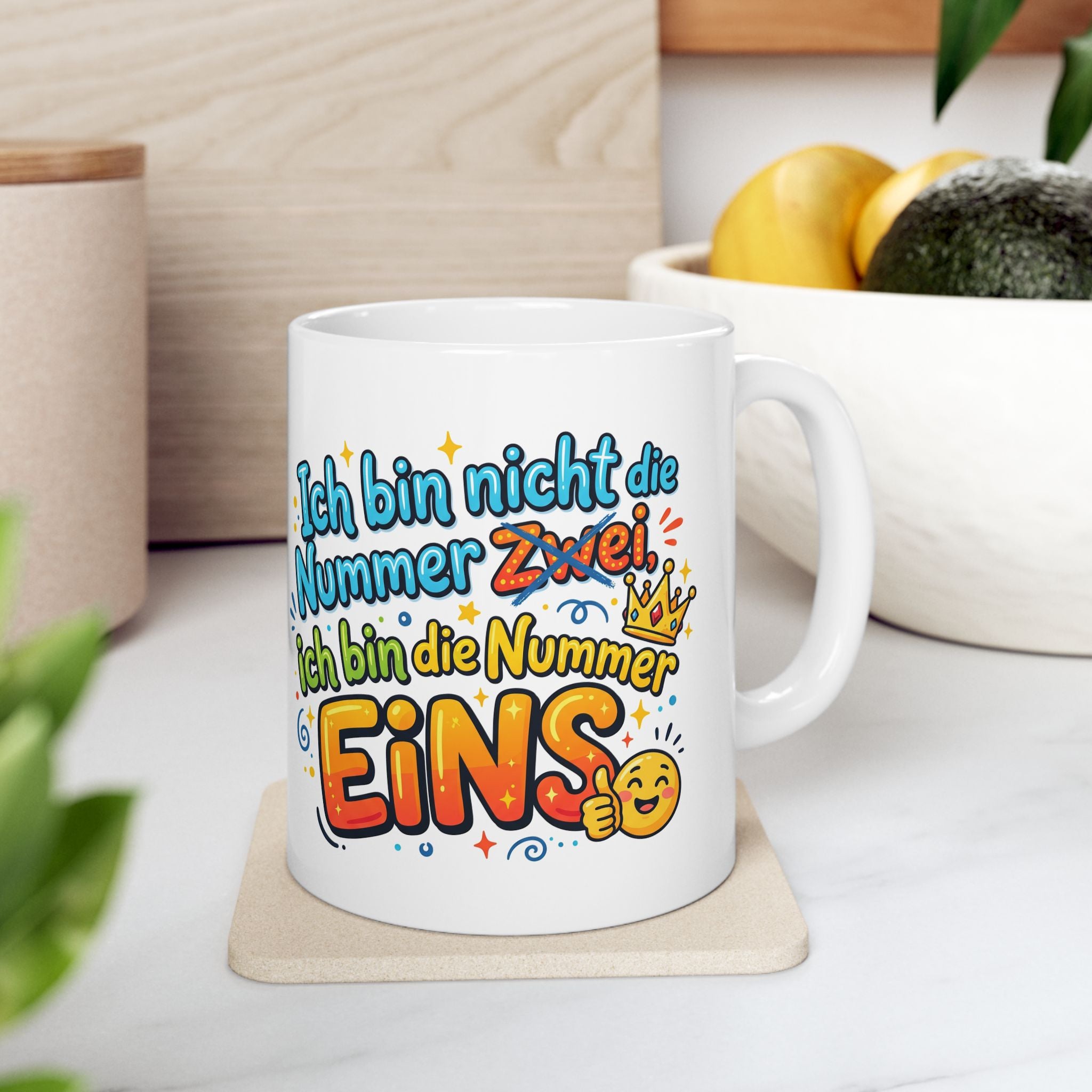 Birthday Number One Ceramic Mug – "Ich bin Nummer Eins" Funny German Birthday Gift (11oz, 15oz)