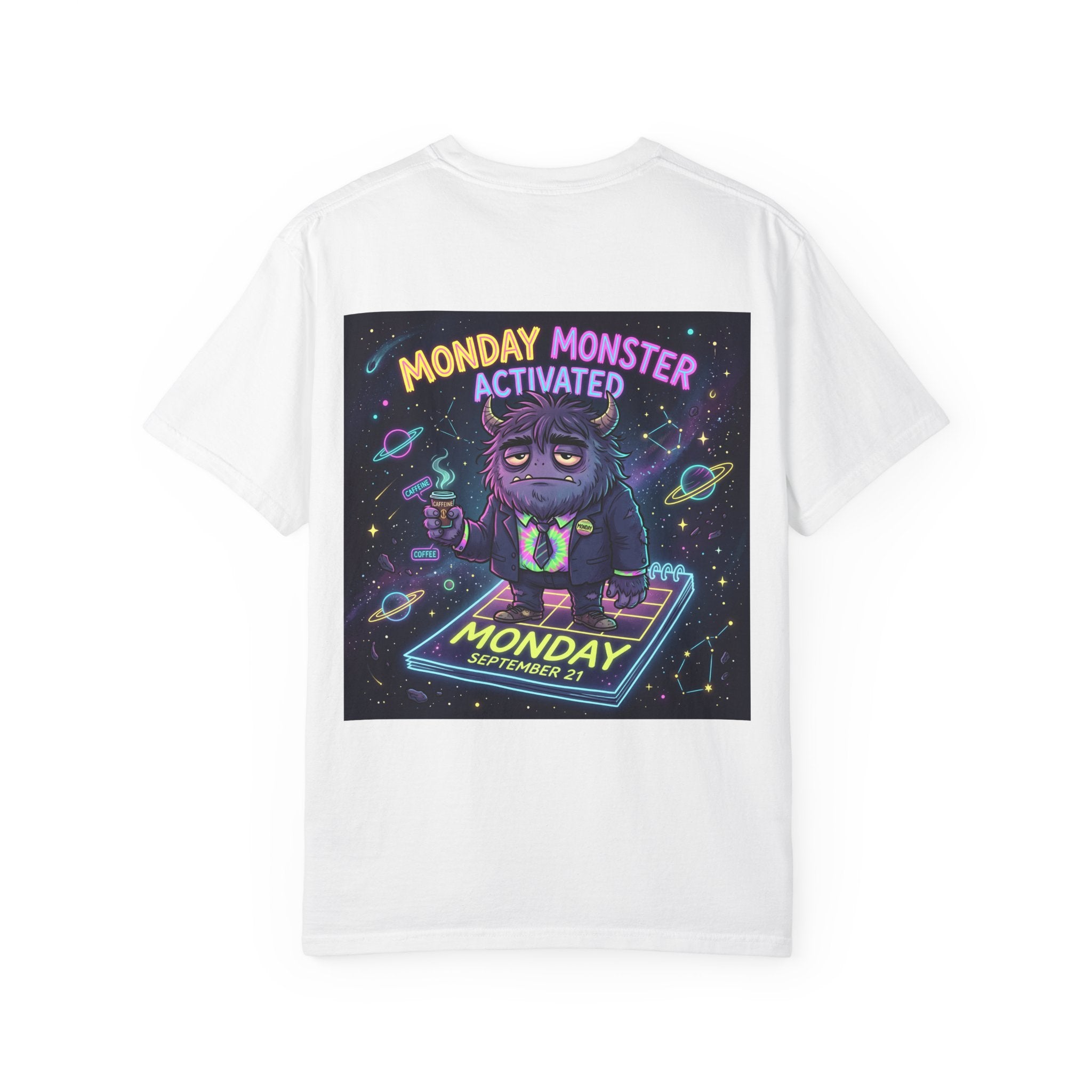 Monday Monster Activated T-shirt | Cute Monster DJ Monday Design