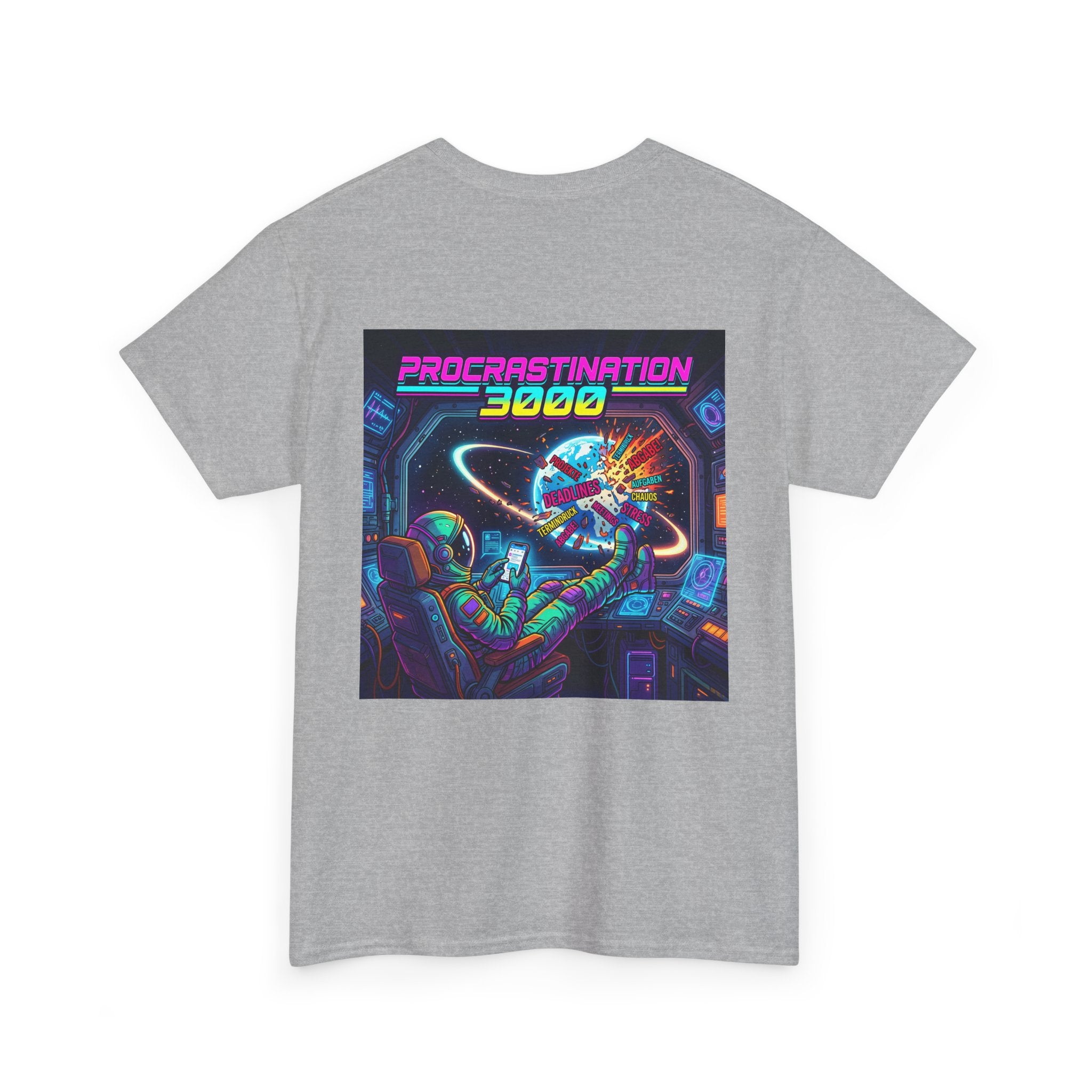 T-Shirt — "Procrastination 3000" Retro Futuristic Space Tee