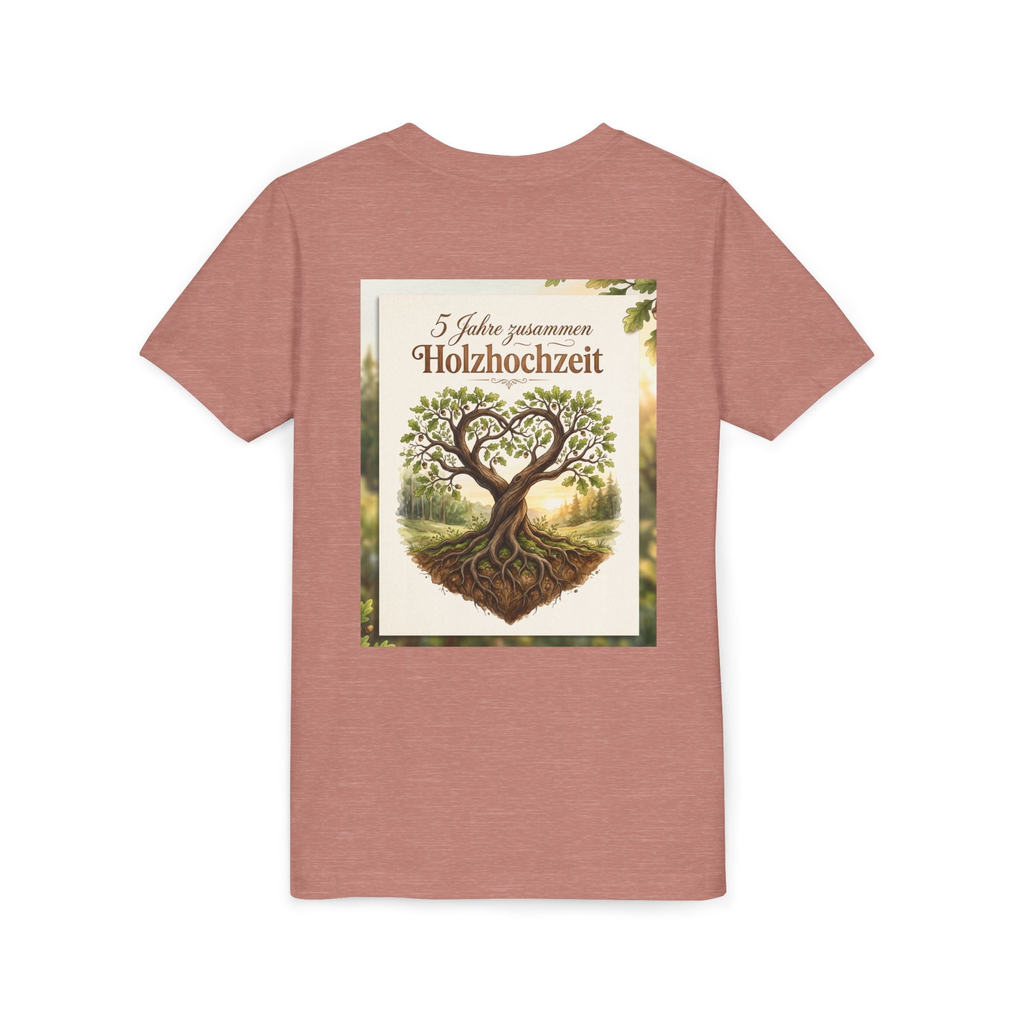 Youth Tee — '5 Jahre zusammen Holzhochzeit' Tree Anniversary Shirt (5th Wedding Anniversary)