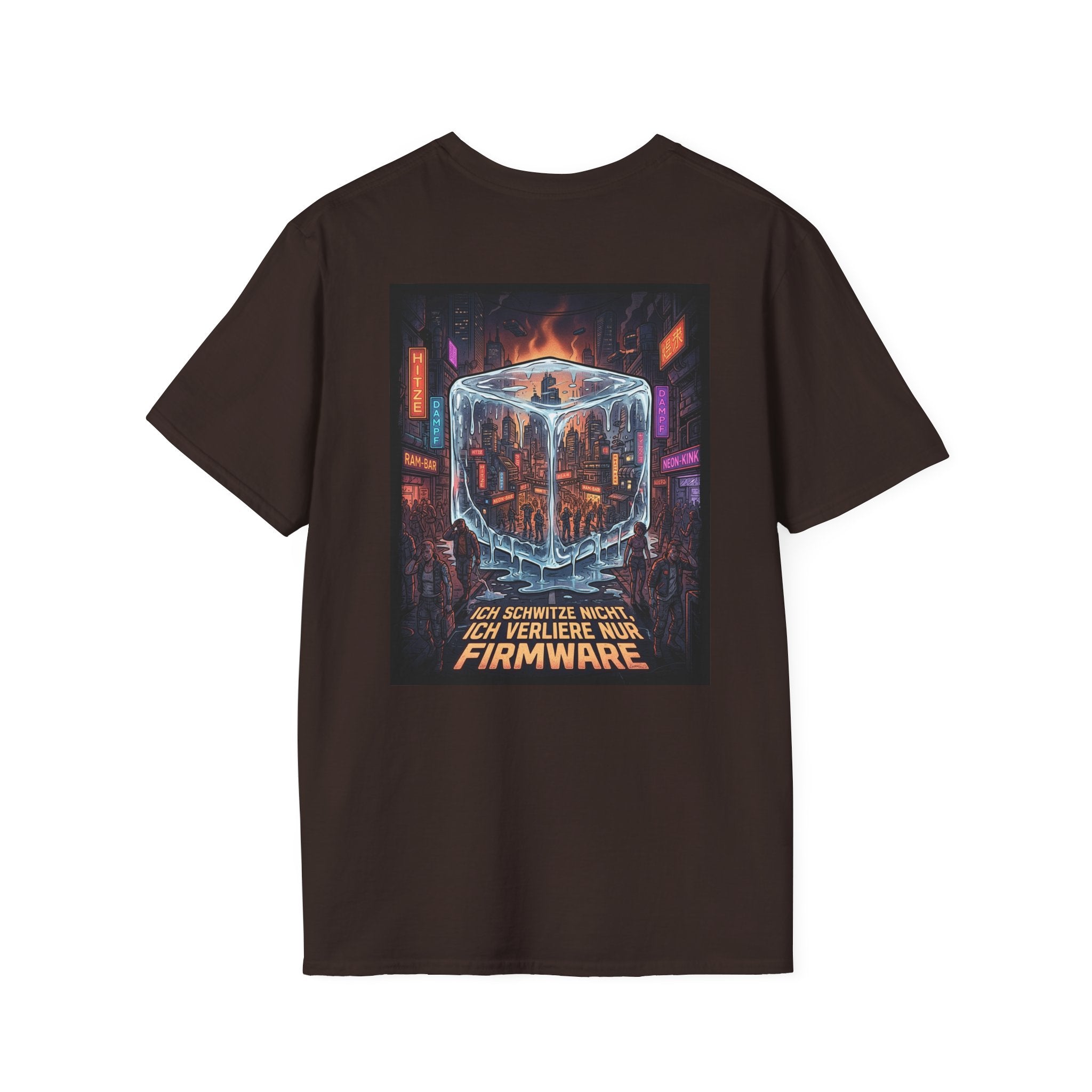 Firmware Humor T‑Shirt — "Ich schwitze nicht, ich verliere nur Firmware" Cyberpunk Tee