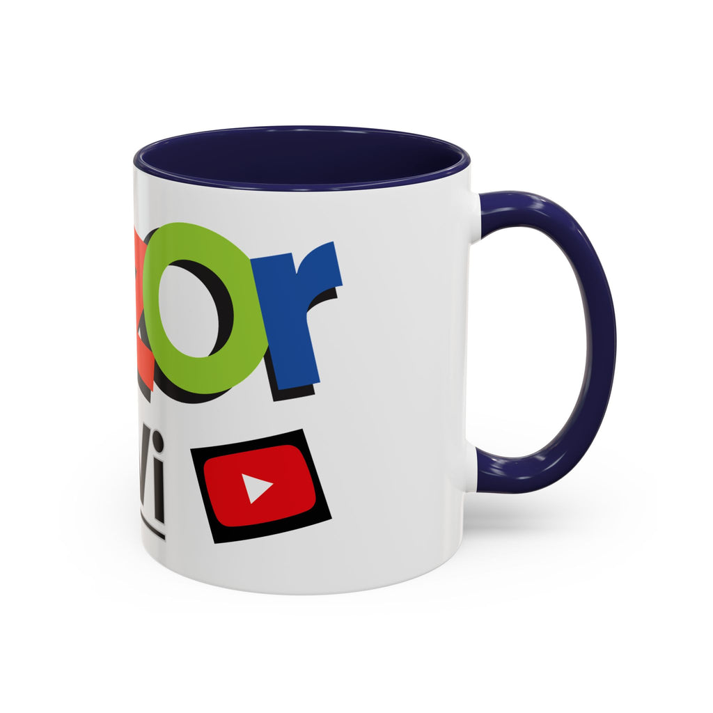 Accent Coffee Mug Obzor TiVi — Colorful YouTube Creator Logo Design (11/15 oz)