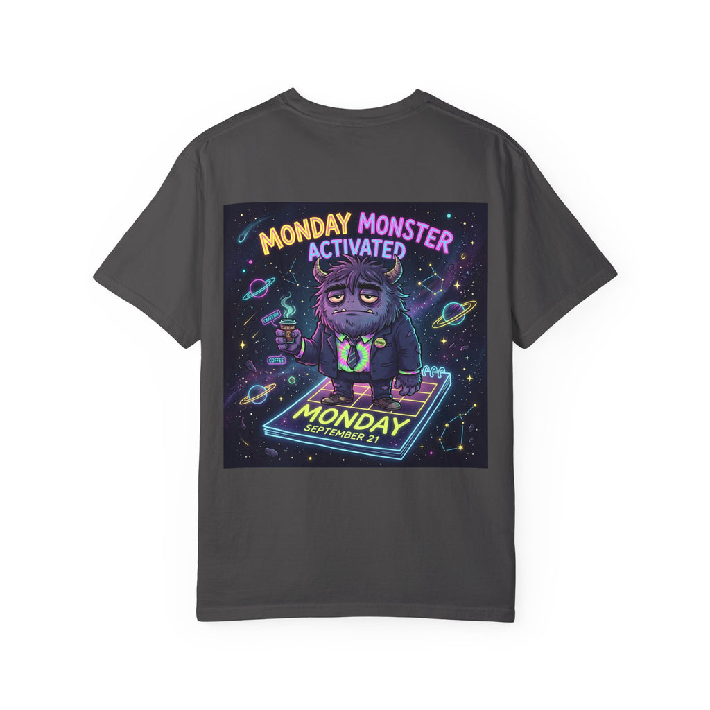 Monday Monster Activated T-shirt | Cute Monster DJ Monday Design