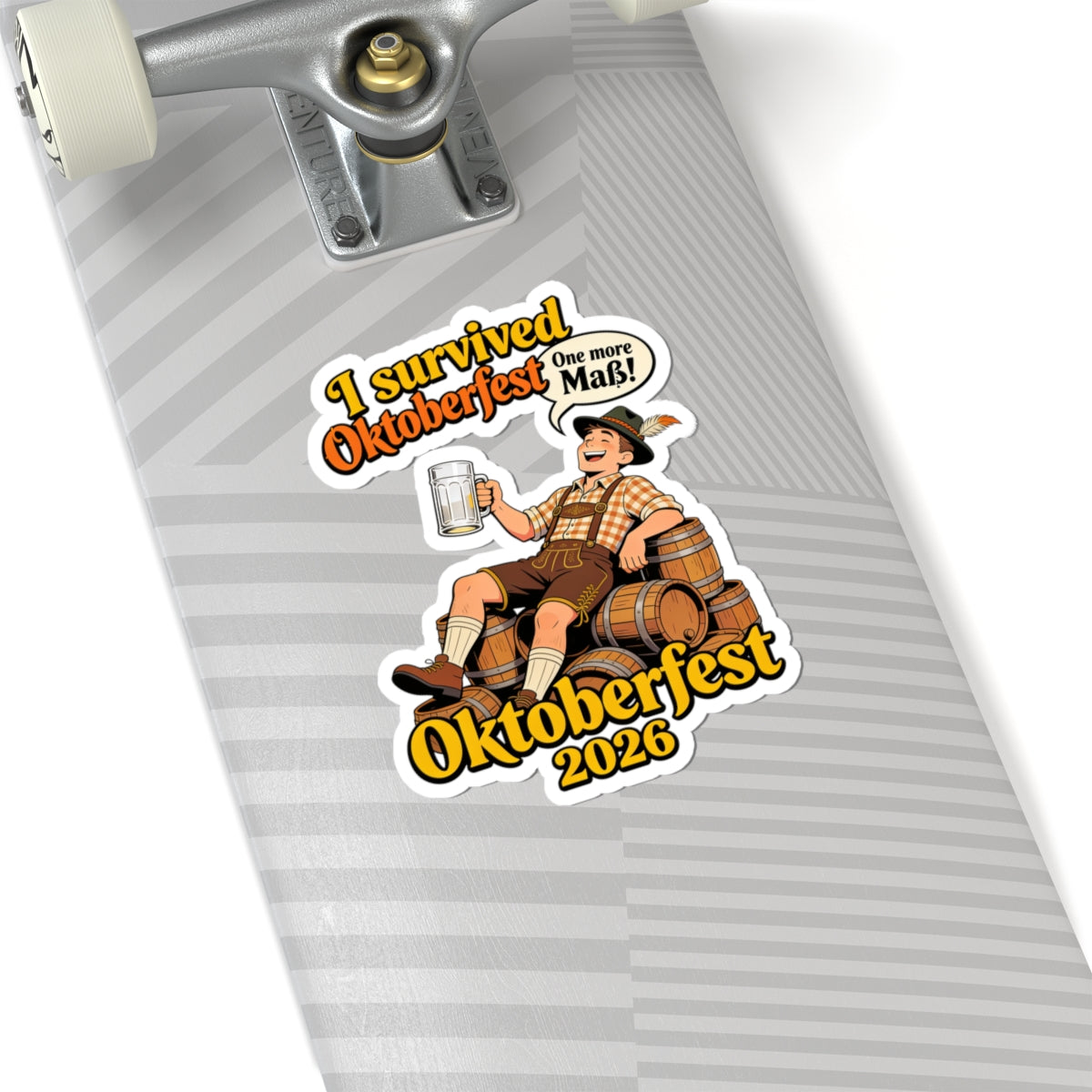 Oktoberfest Sticker — "I Survived Oktoberfest" Vintage Beer Mug Design
