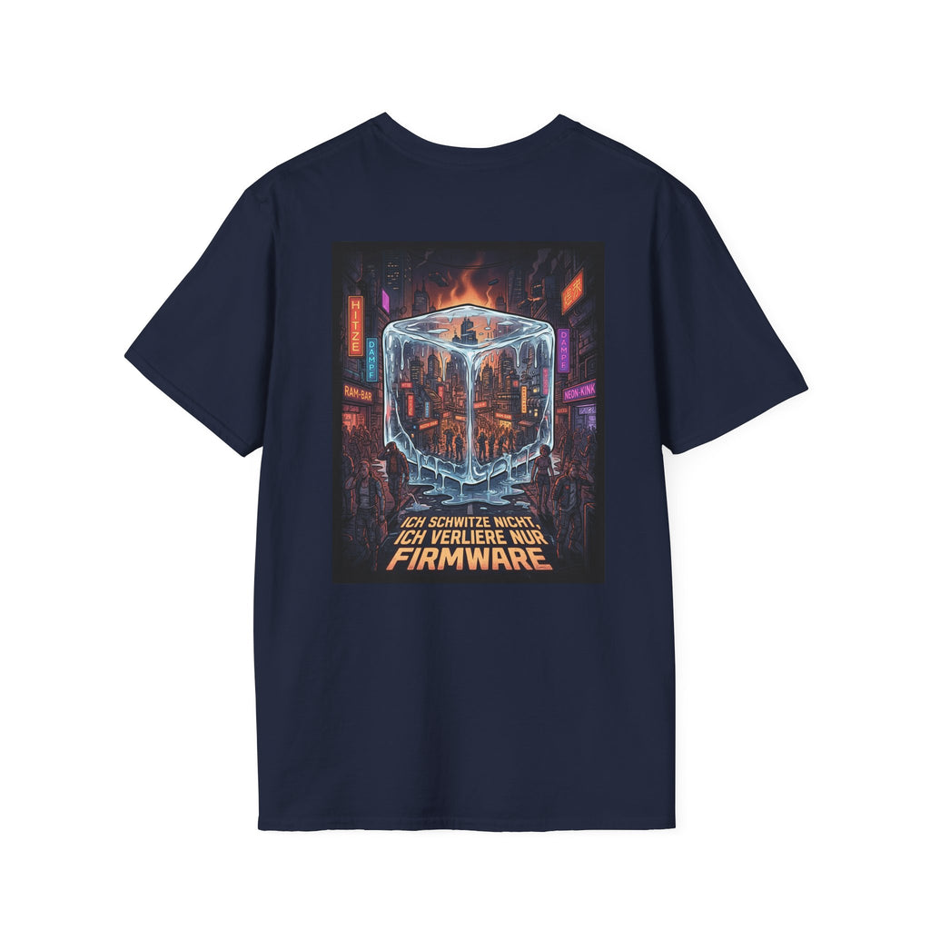 Firmware Humor T‑Shirt — "Ich schwitze nicht, ich verliere nur Firmware" Cyberpunk Tee