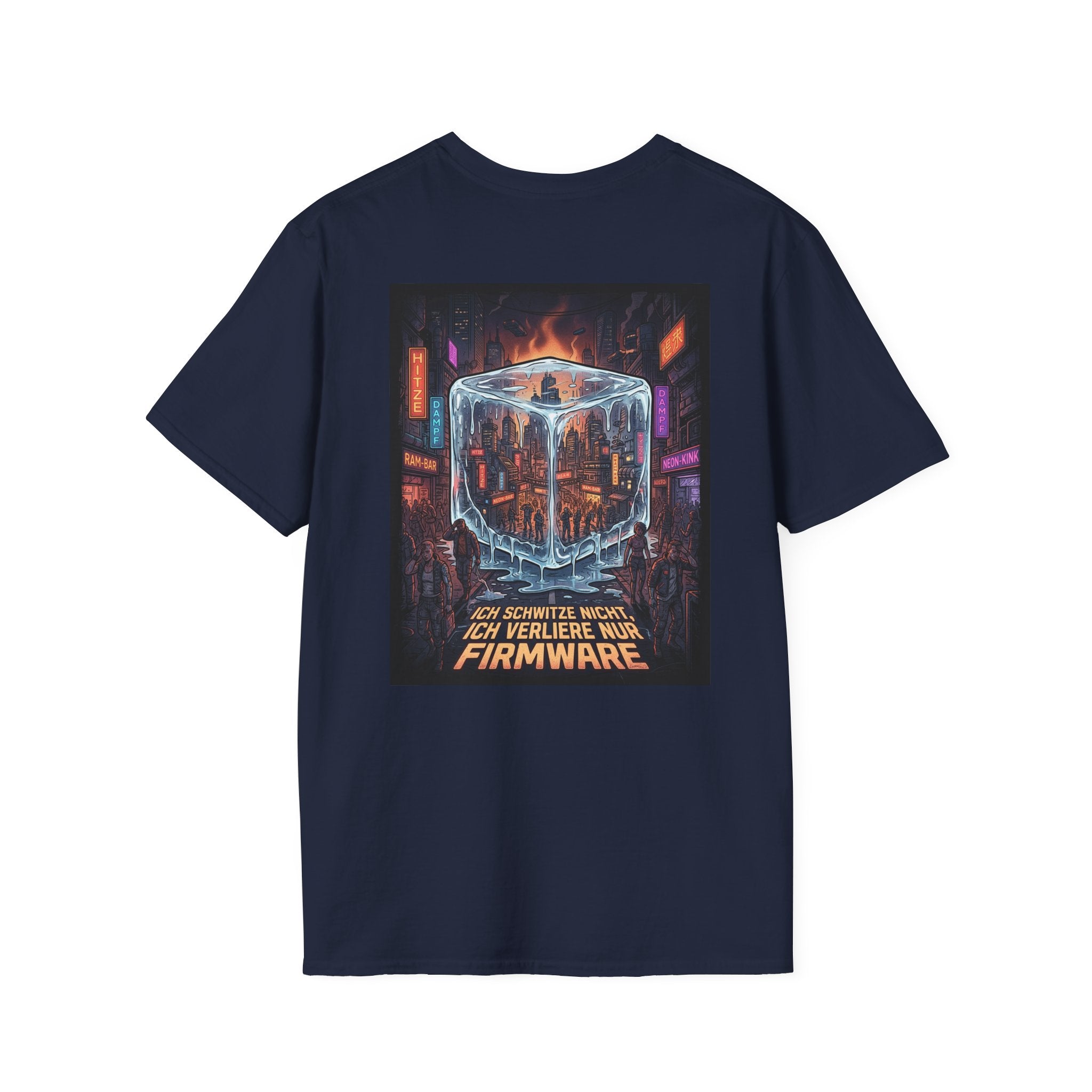 Firmware Humor T‑Shirt — "Ich schwitze nicht, ich verliere nur Firmware" Cyberpunk Tee