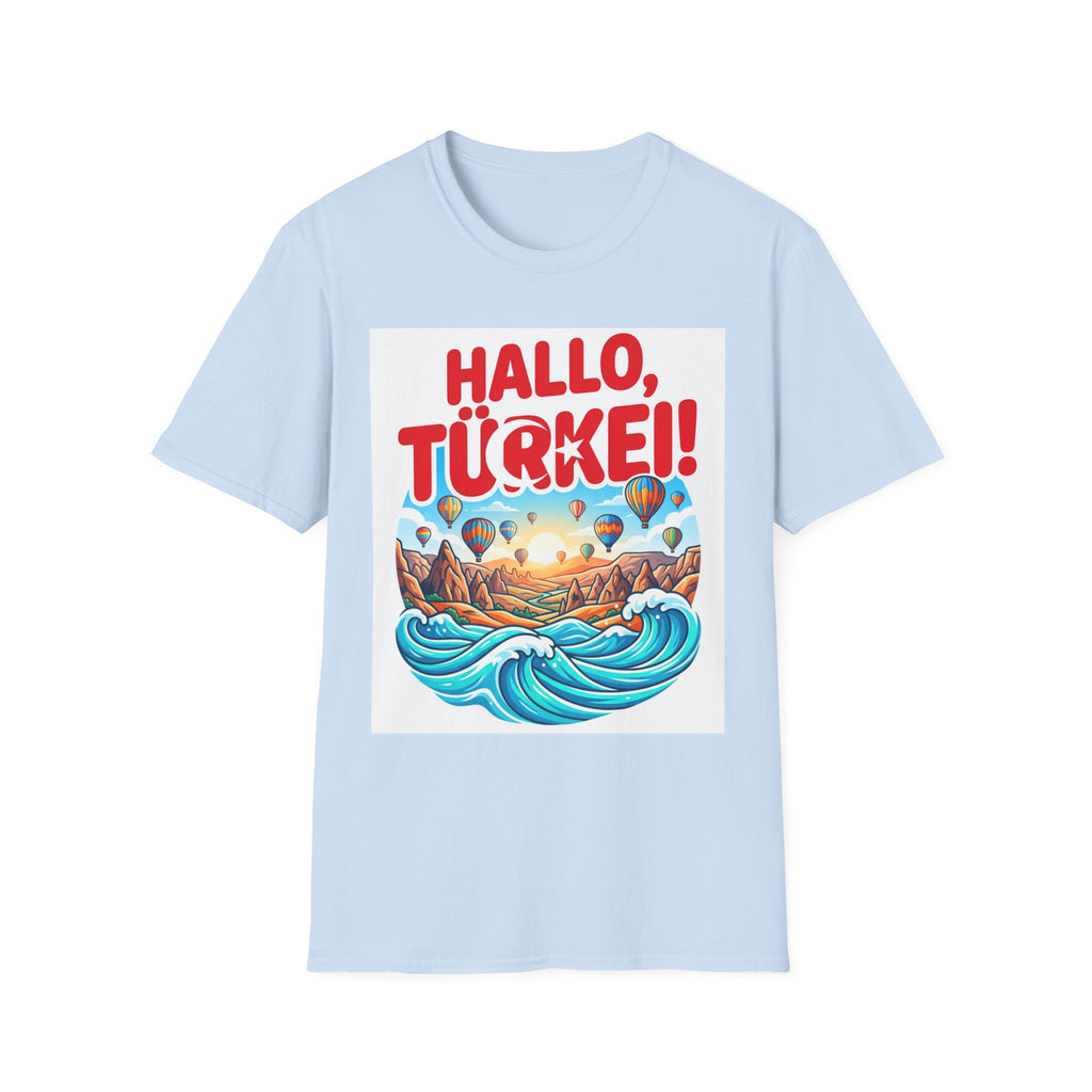 Hallo, Türkei! T-Shirt — Colorful Turkish Travel Graphic Tee