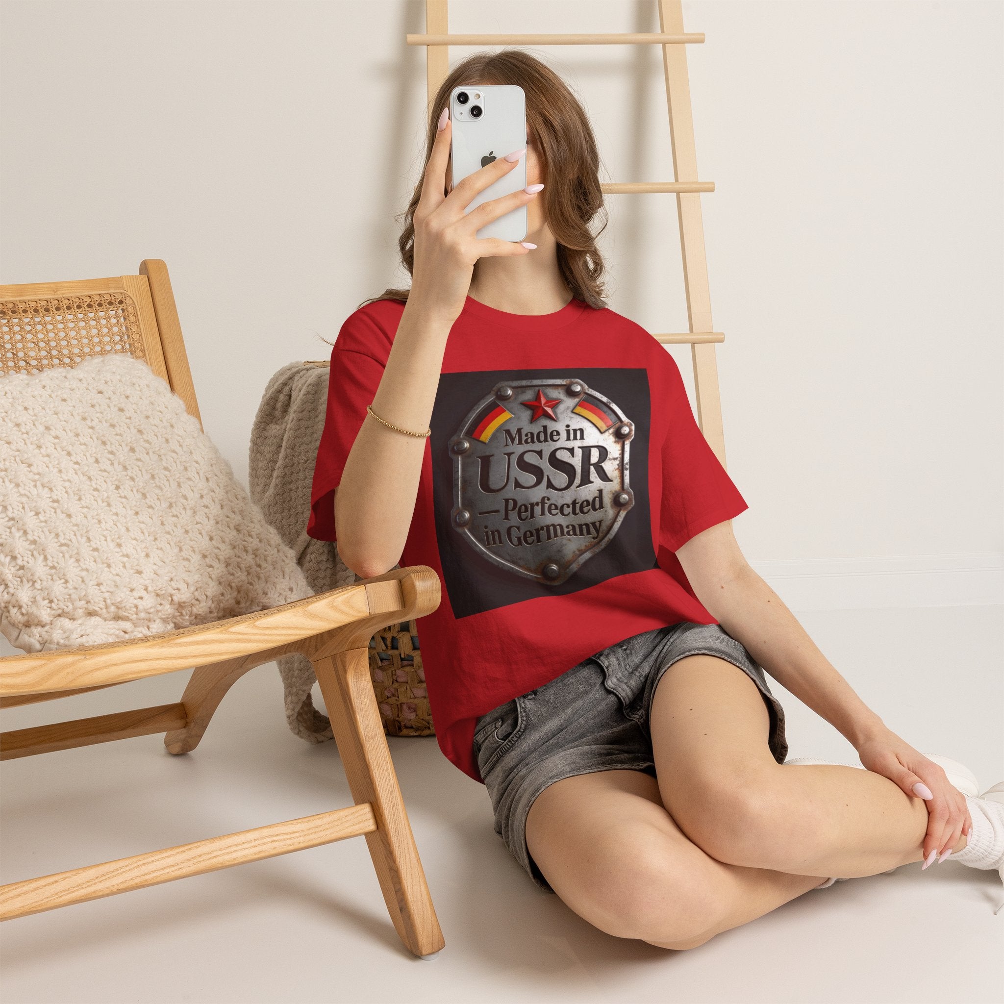 T-Shirt — "Made in USSR, Perfected in Germany" Vintage Emblem Tee