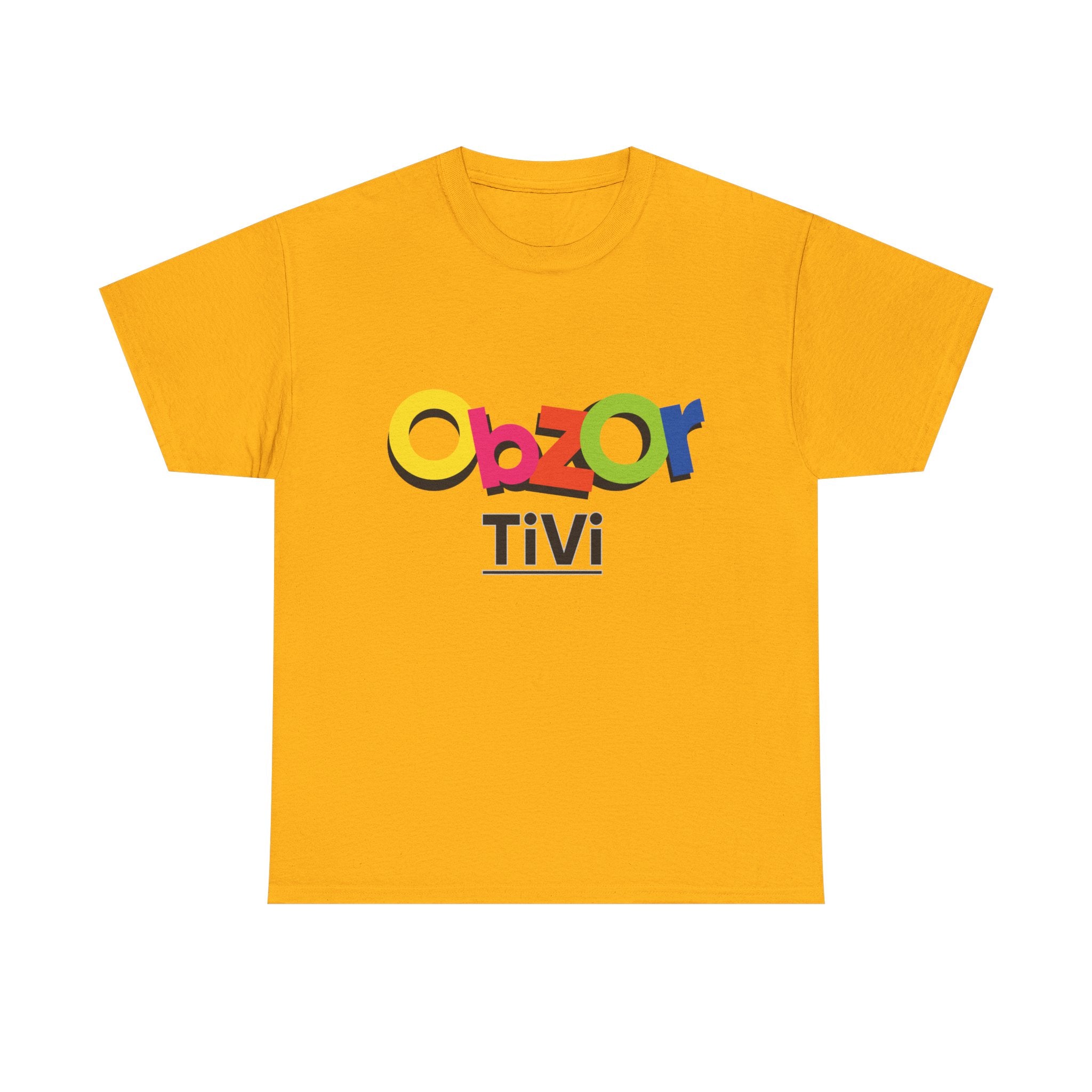 T-Shirt — Colorful "Obzor TiVi" Logo Tee