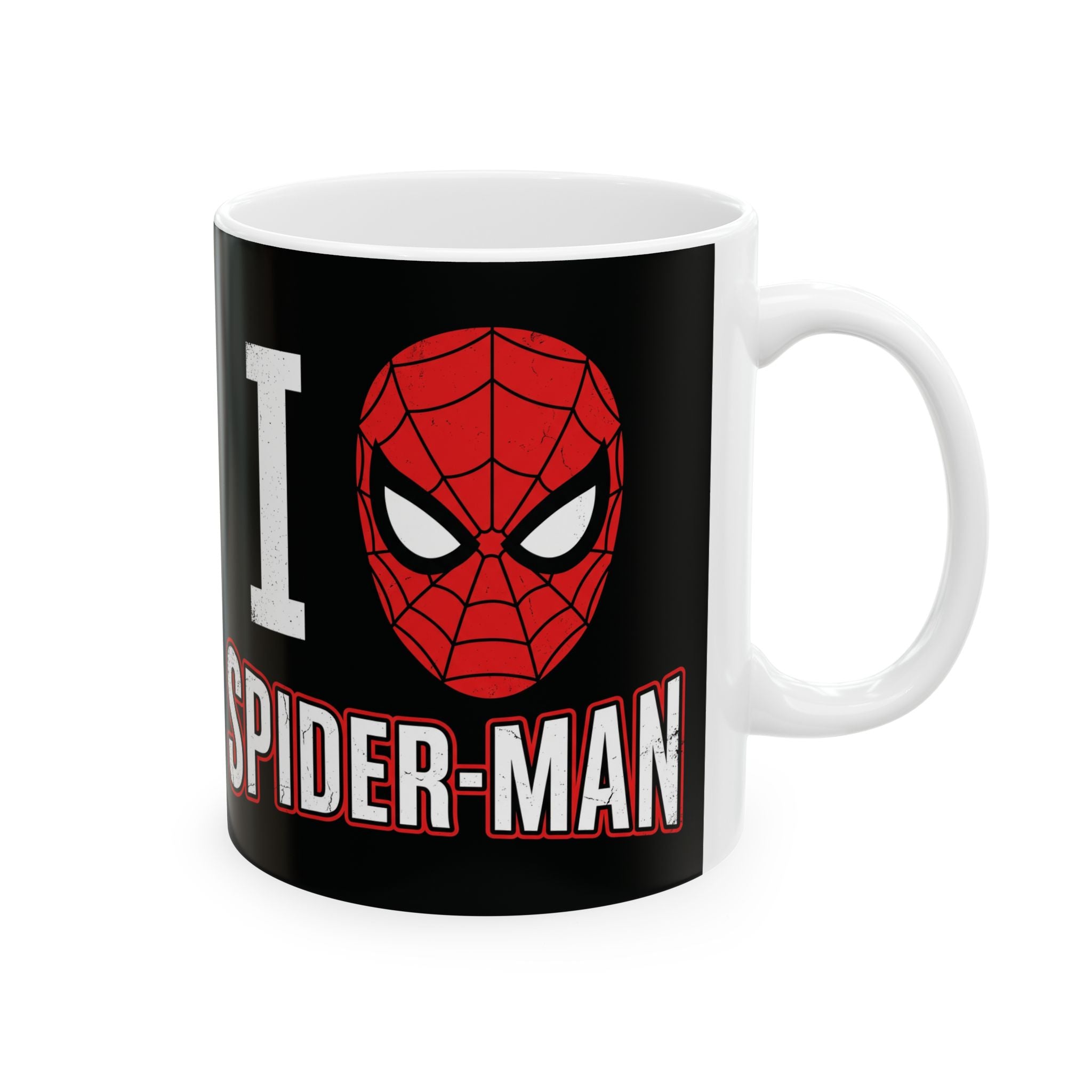 I Love Spider-Man Ceramic Mug (11oz/15oz) — Comic Superhero Coffee Cup
