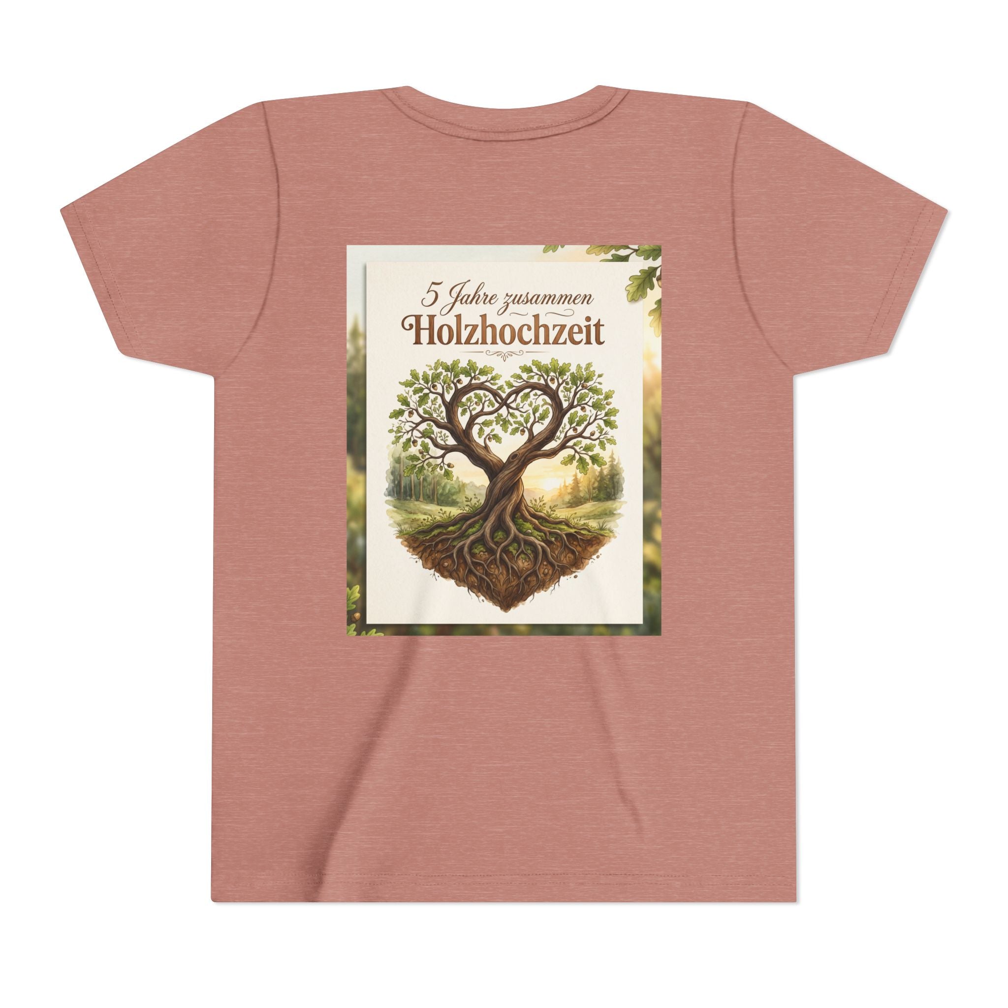 Youth Tee — '5 Jahre zusammen Holzhochzeit' Tree Anniversary Shirt (5th Wedding Anniversary)