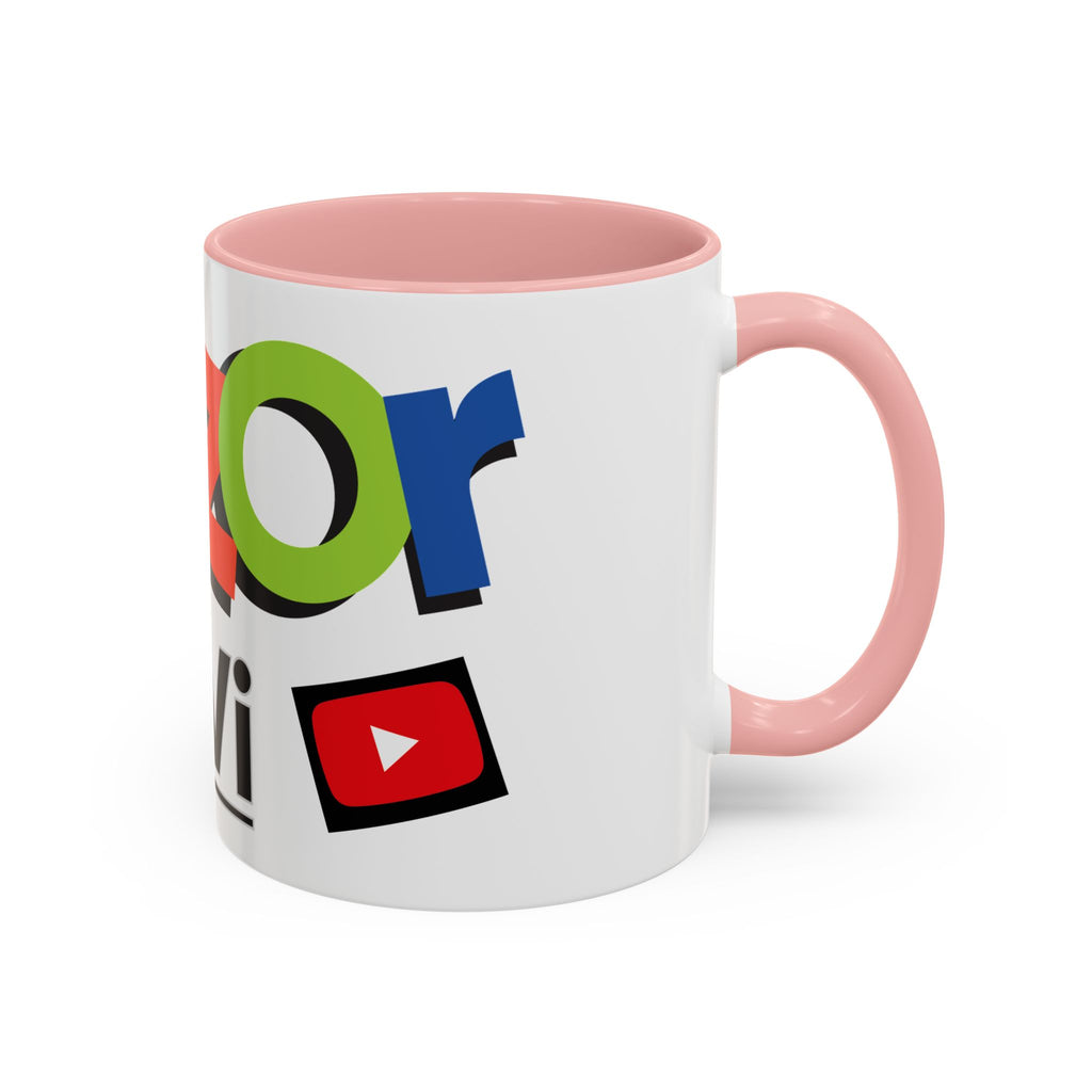 Accent Coffee Mug Obzor TiVi — Colorful YouTube Creator Logo Design (11/15 oz)
