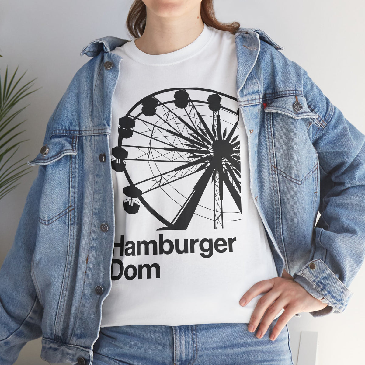 Hamburger Dom Riesenrad-T-Shirt – Retro-Jahrmarkt-Grafikshirt