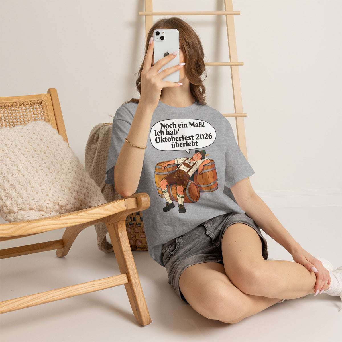 Oktoberfest 2026 T-Shirt – „Noch ein Maß! Ich hab' Oktoberfest 2026 überlebt“ Beer-Festival-Shirt