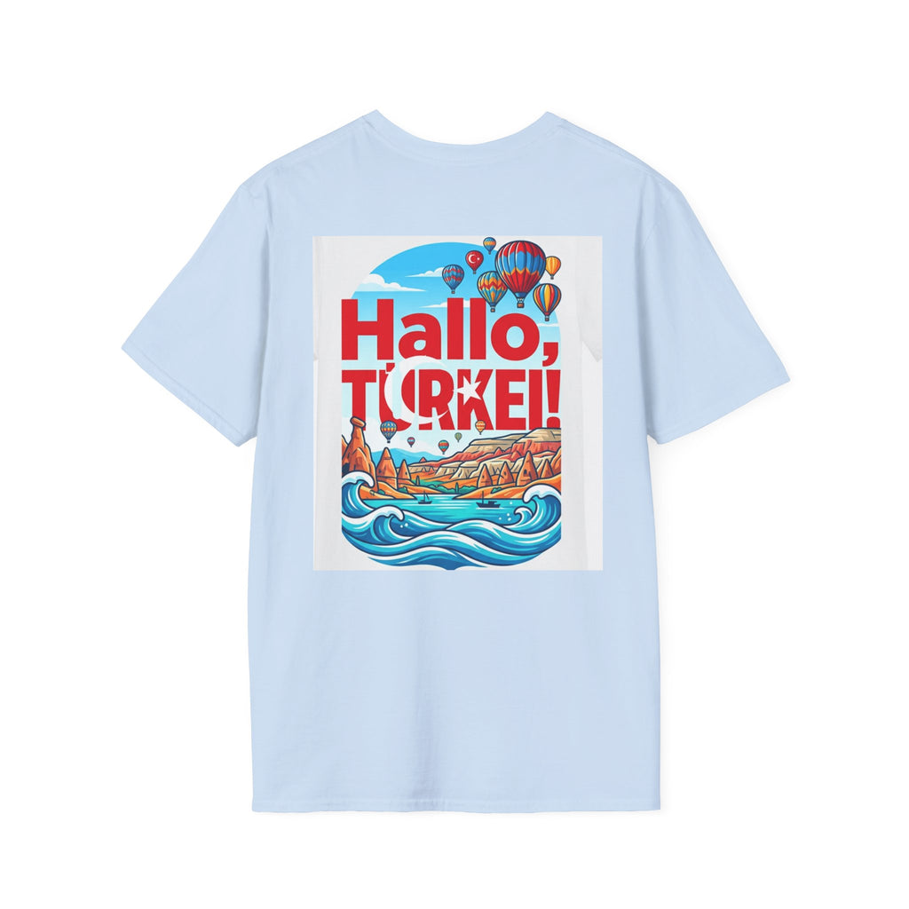 Hallo, Türkei! T-Shirt — Colorful Turkish Travel Graphic Tee