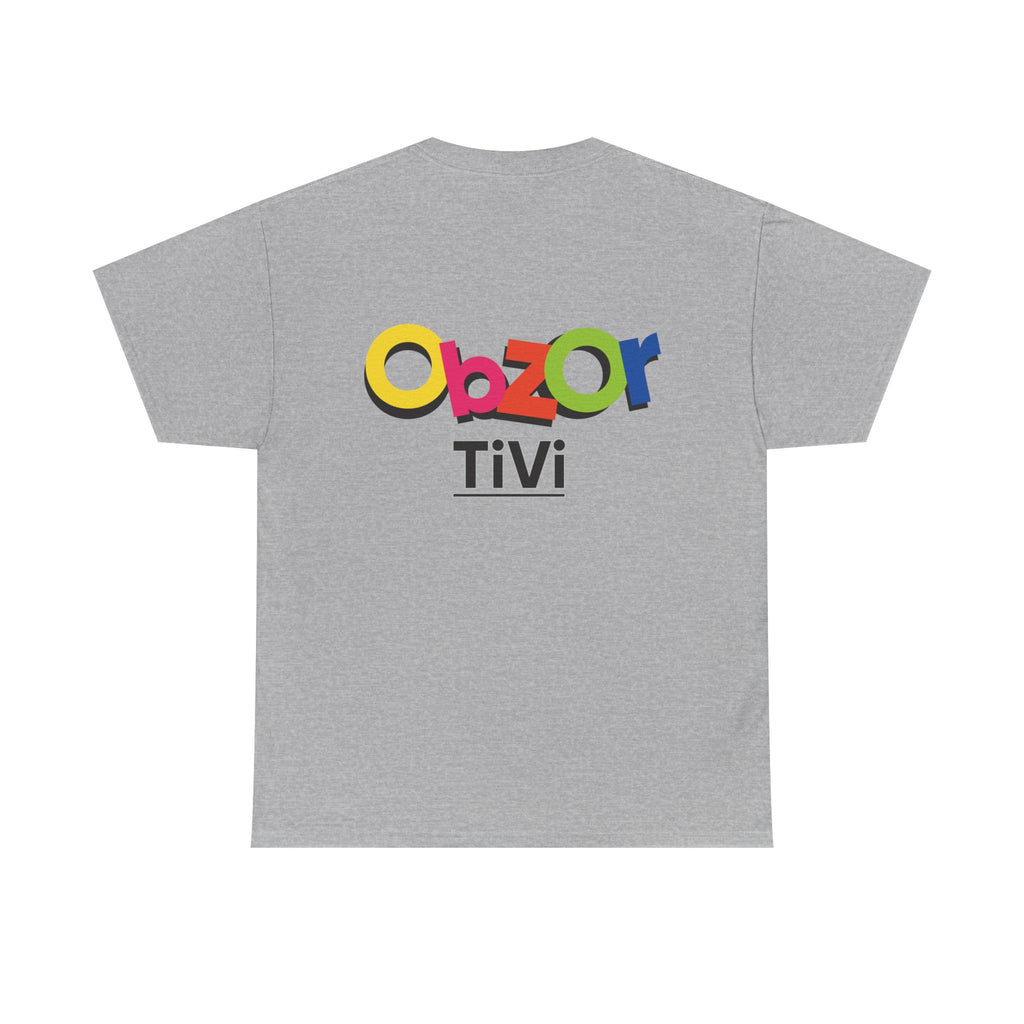 T-Shirt — Colorful "Obzor TiVi" Logo Tee