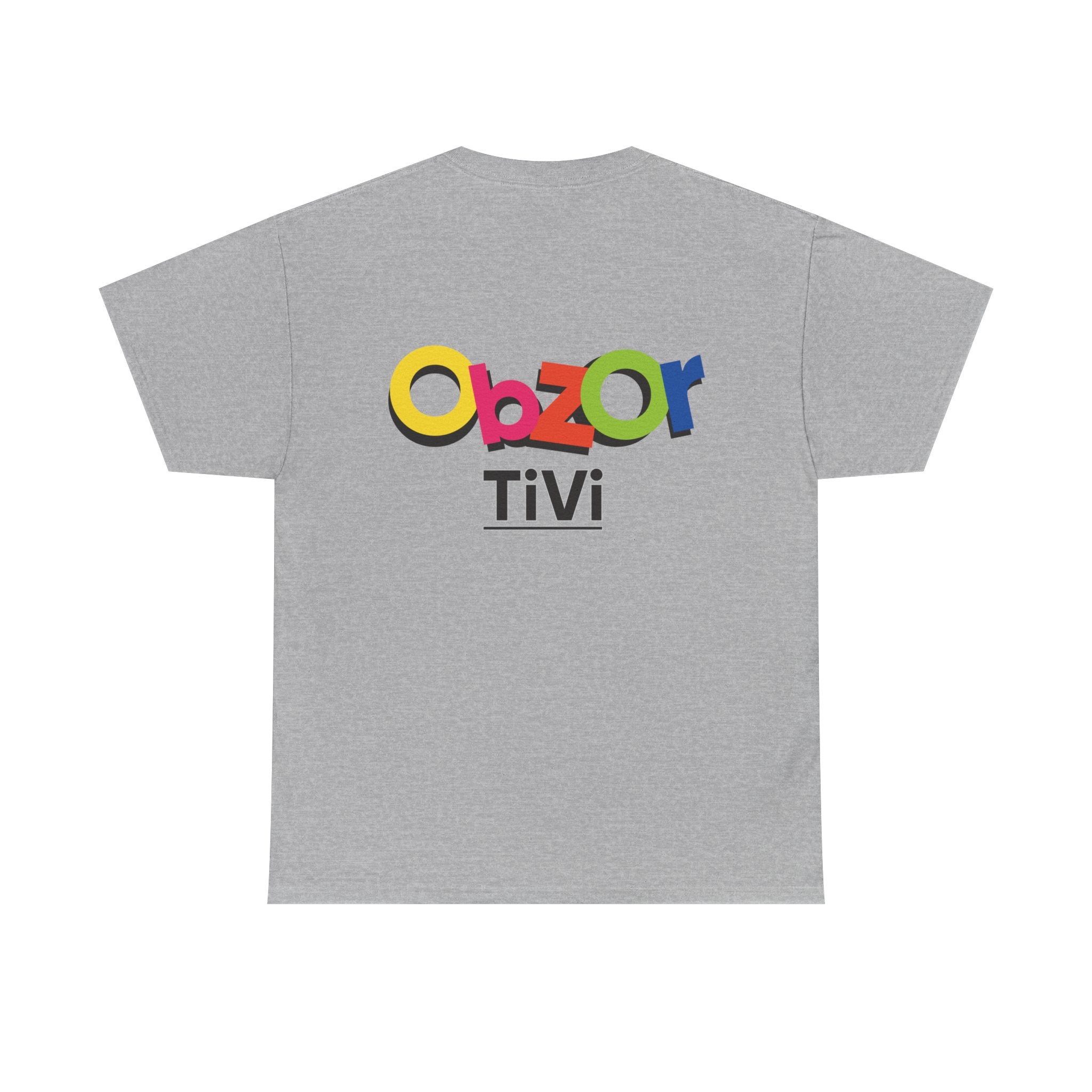 T-Shirt — Colorful "Obzor TiVi" Logo Tee
