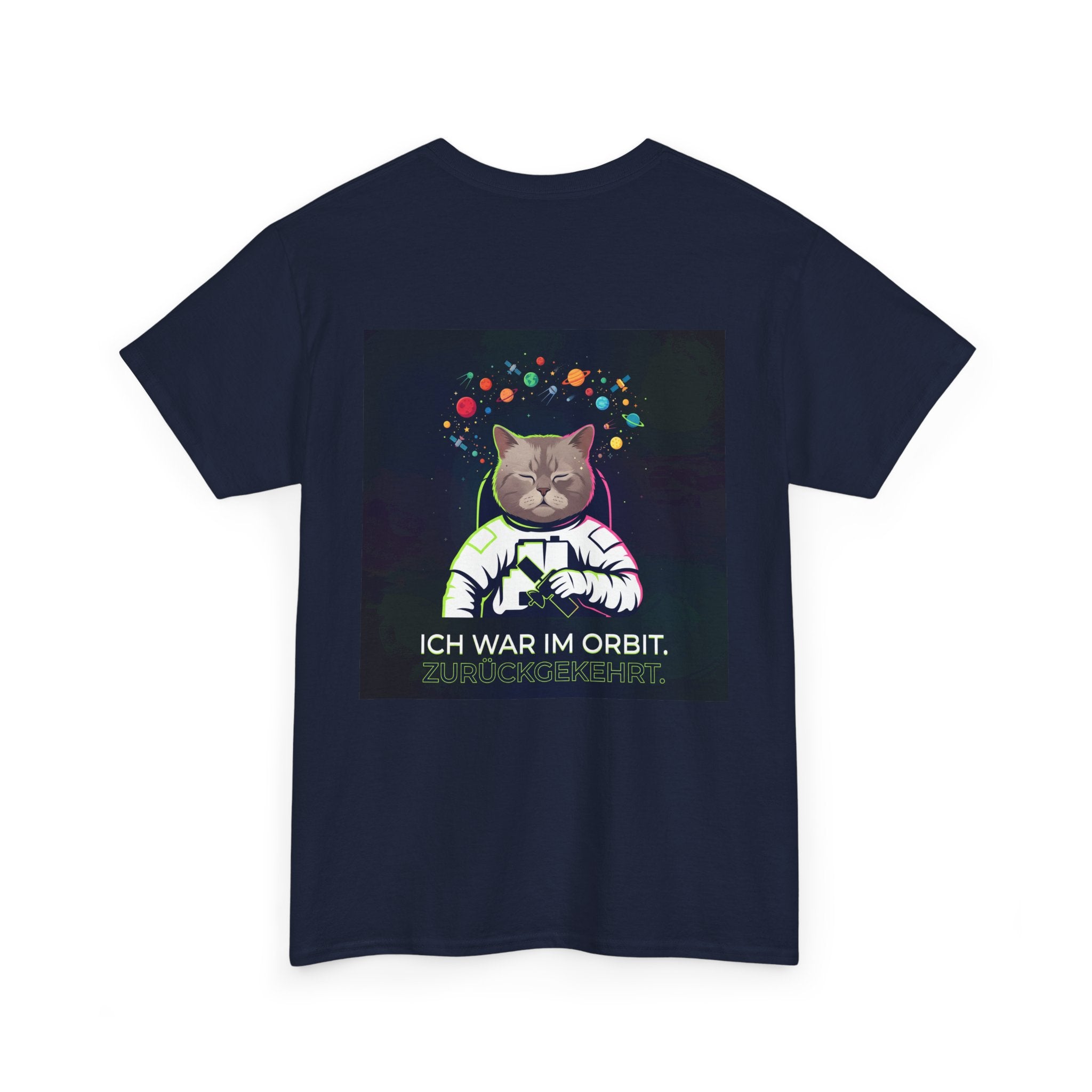 Astronaut Cat T-Shirt — "Ich war im Orbit. Zurückgekehrt." German Space Cat Tee