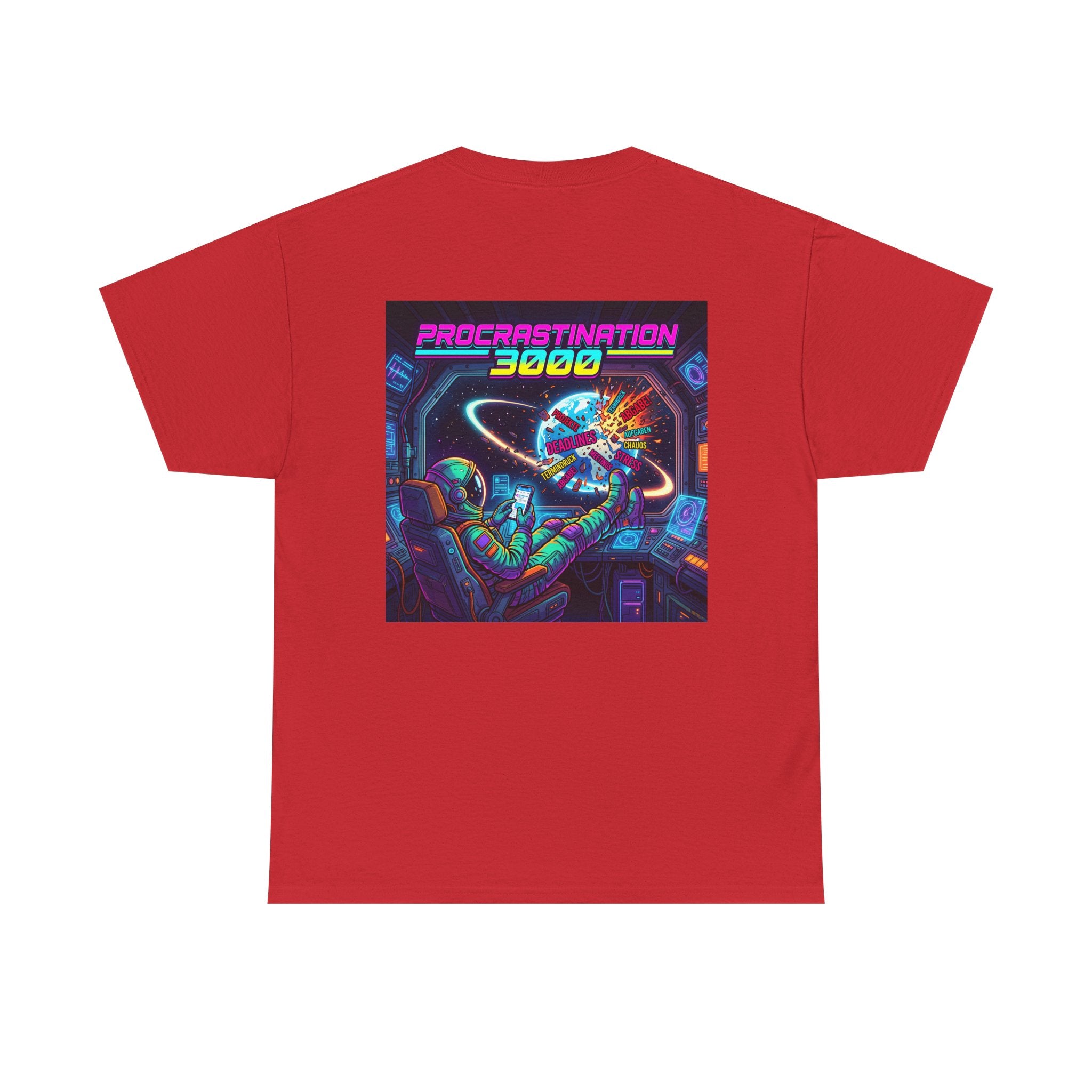 T-Shirt — "Procrastination 3000" Retro Futuristic Space Tee