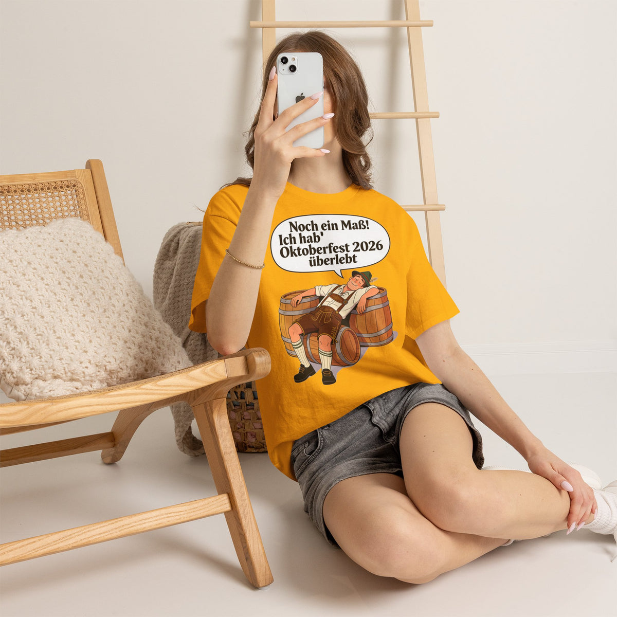 Oktoberfest 2026 T-Shirt – „Noch ein Maß! Ich hab' Oktoberfest 2026 überlebt“ Beer-Festival-Shirt