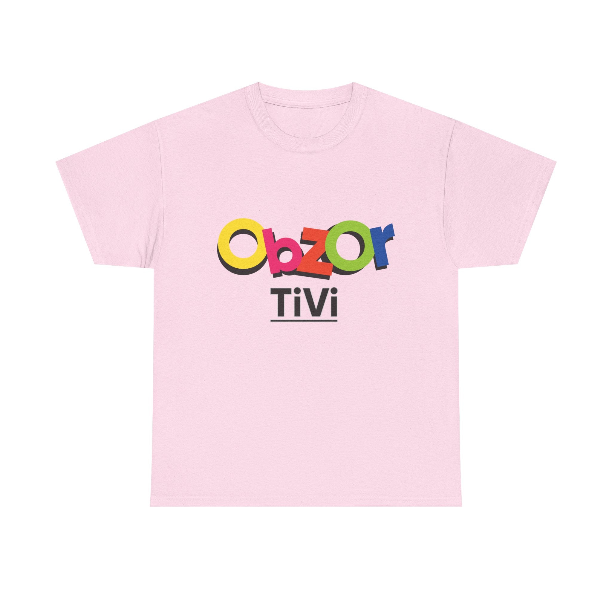 T-Shirt — Colorful "Obzor TiVi" Logo Tee