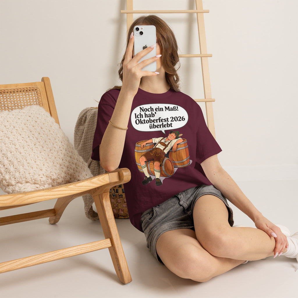 Oktoberfest 2026 T-Shirt – „Noch ein Maß! Ich hab' Oktoberfest 2026 überlebt“ Beer-Festival-Shirt