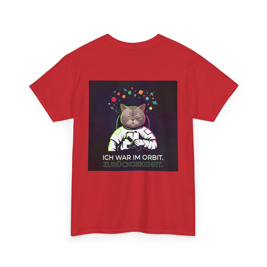 Astronaut Cat T-Shirt — "Ich war im Orbit. Zurückgekehrt." German Space Cat Tee