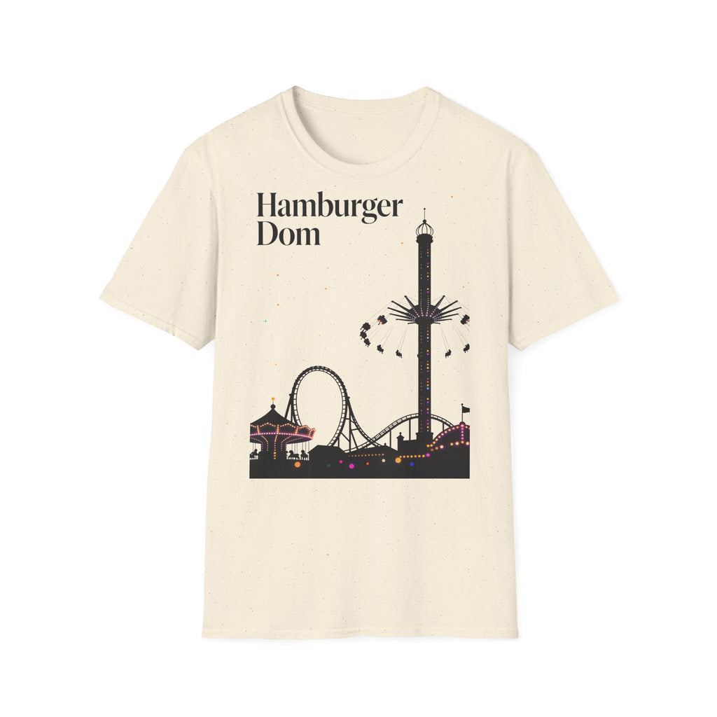 Hamburger Dom Skyline-T-Shirt – T-Shirt mit Fahrgeschäfts-Silhouette