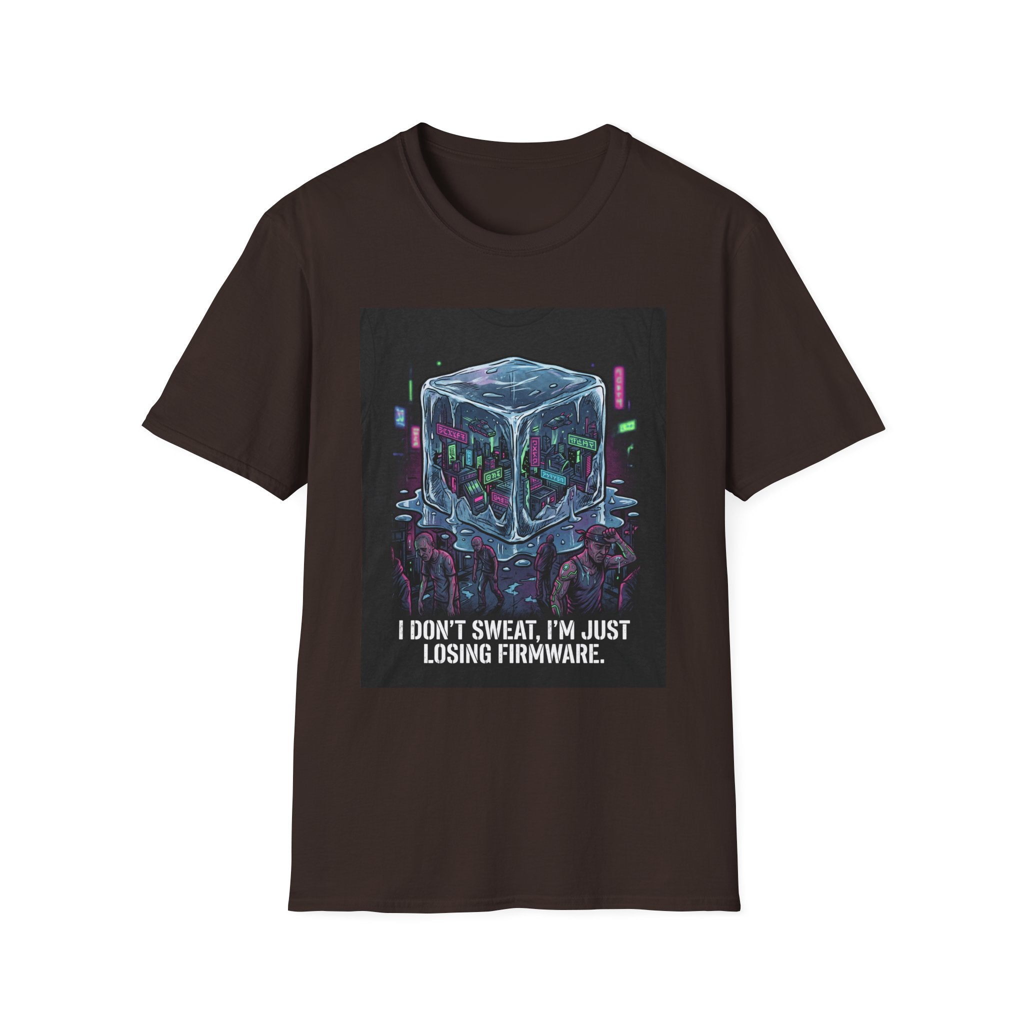 Firmware Meltdown T-Shirt — "I Don't Sweat, I'm Just Losing Firmware" Tech Humor Tee