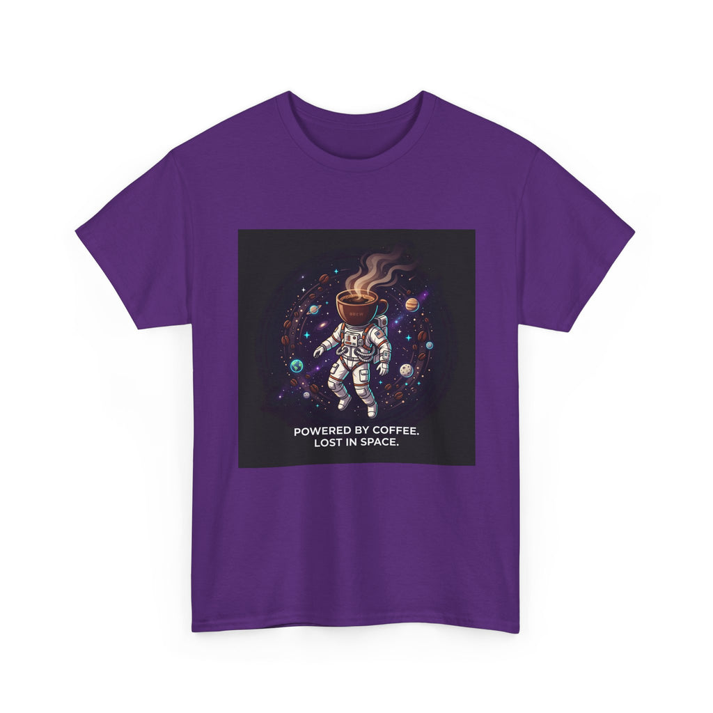 Astronaut Coffee T‑Shirt — "Powered by Coffee, Lost in Space" Space Tee