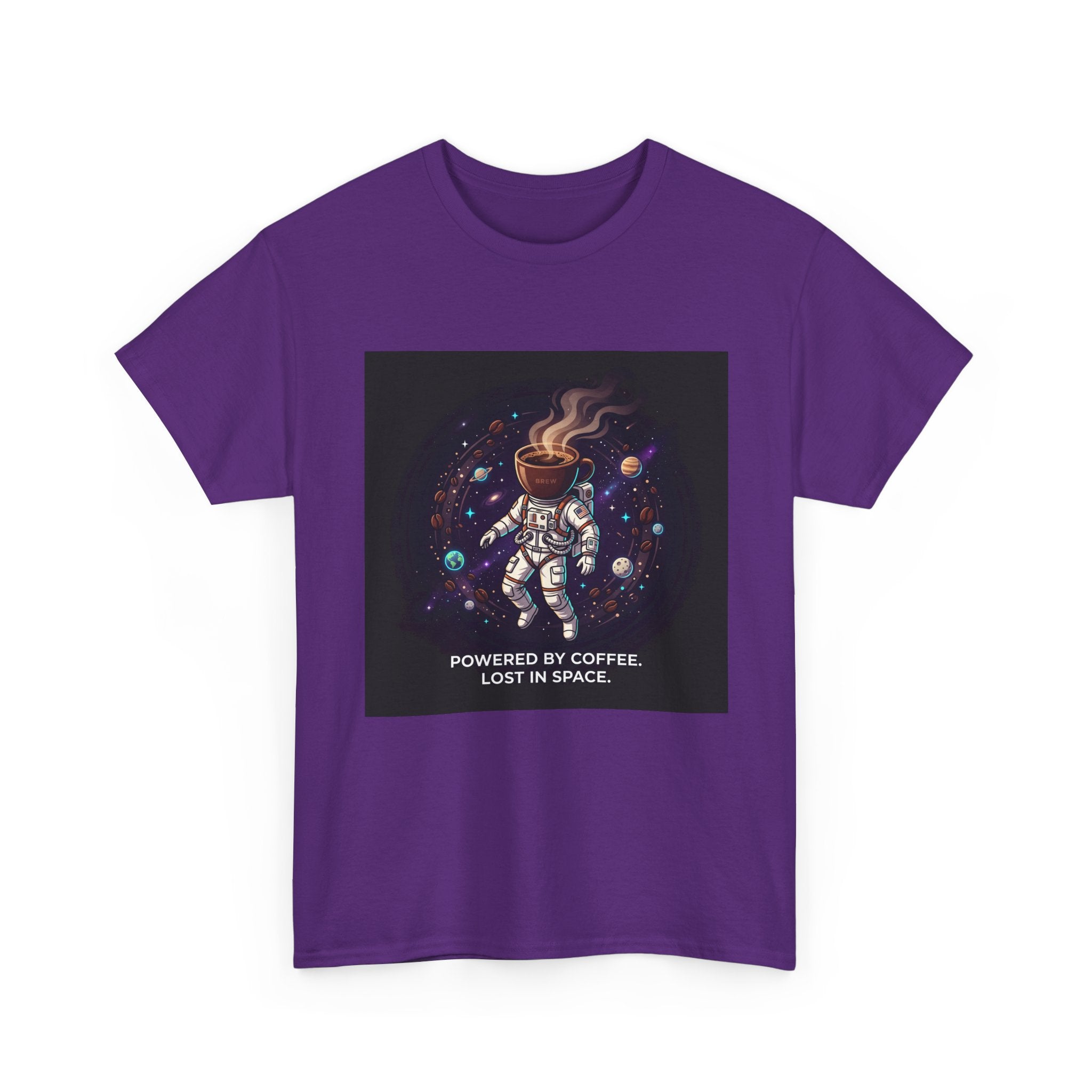 Astronaut Coffee T‑Shirt — "Powered by Coffee, Lost in Space" Space Tee