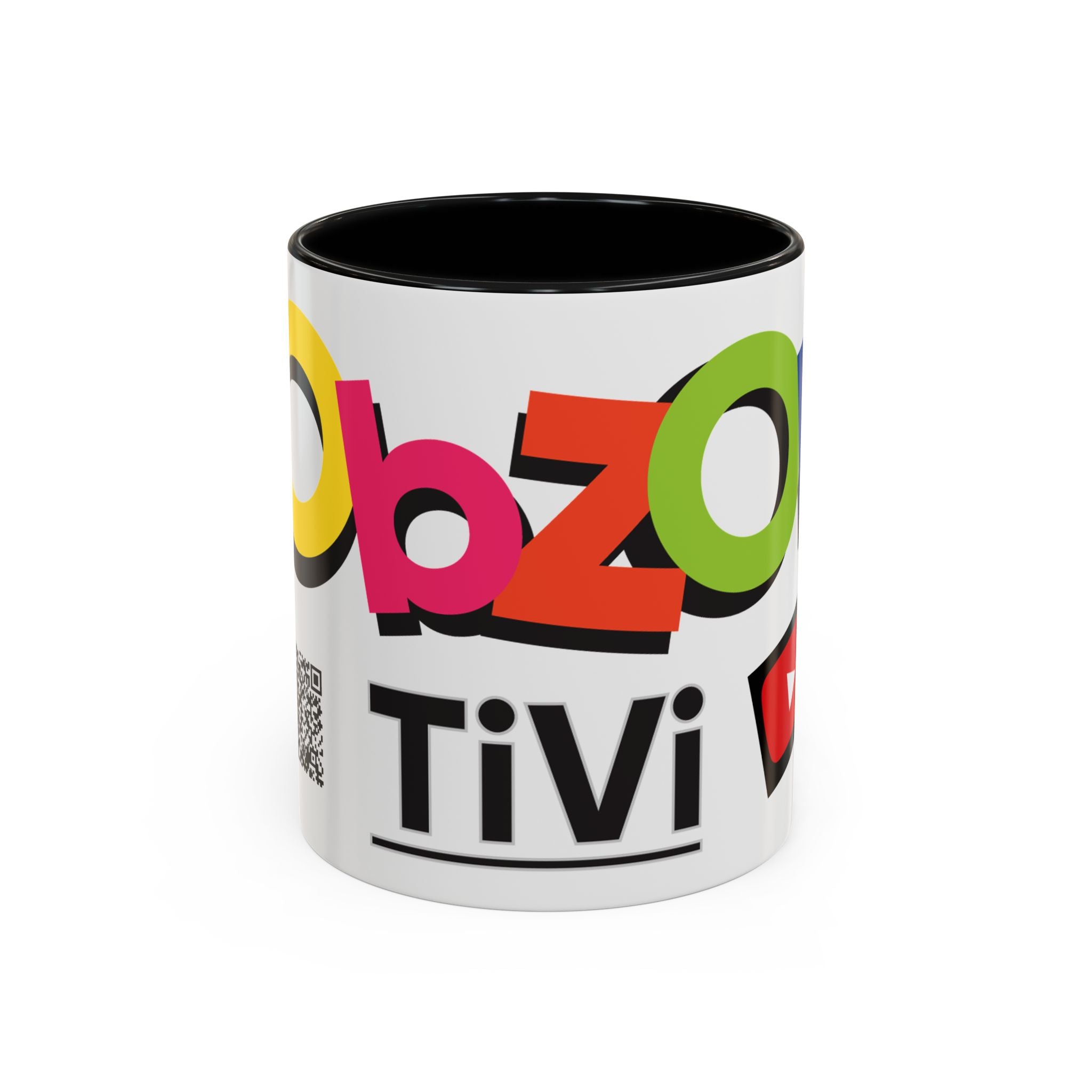 Accent Coffee Mug Obzor TiVi — Colorful YouTube Creator Logo Design (11/15 oz)