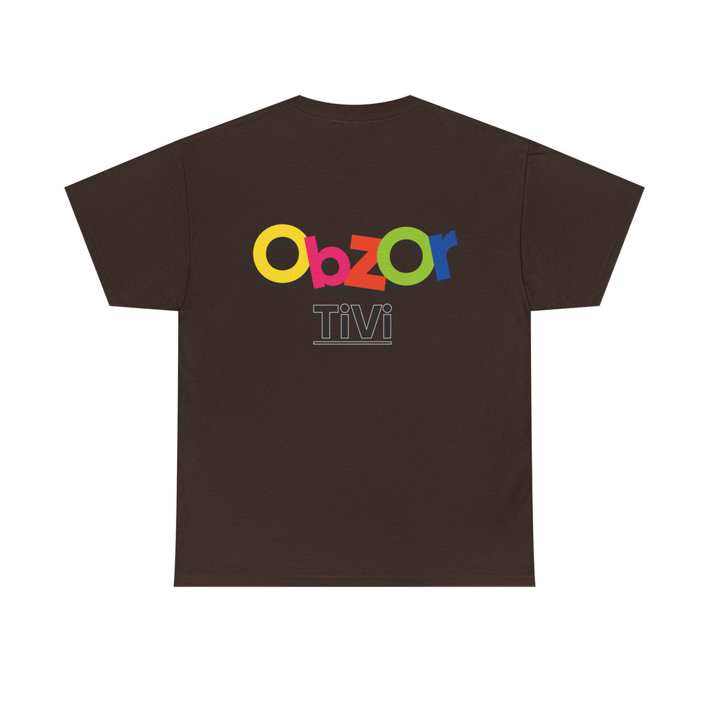 T-Shirt — Colorful "Obzor TiVi" Logo Tee