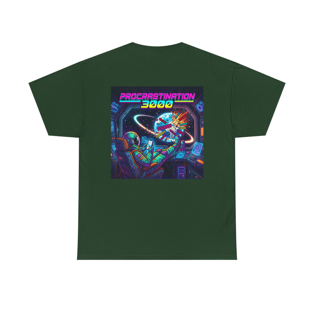 T-Shirt — "Procrastination 3000" Retro Futuristic Space Tee