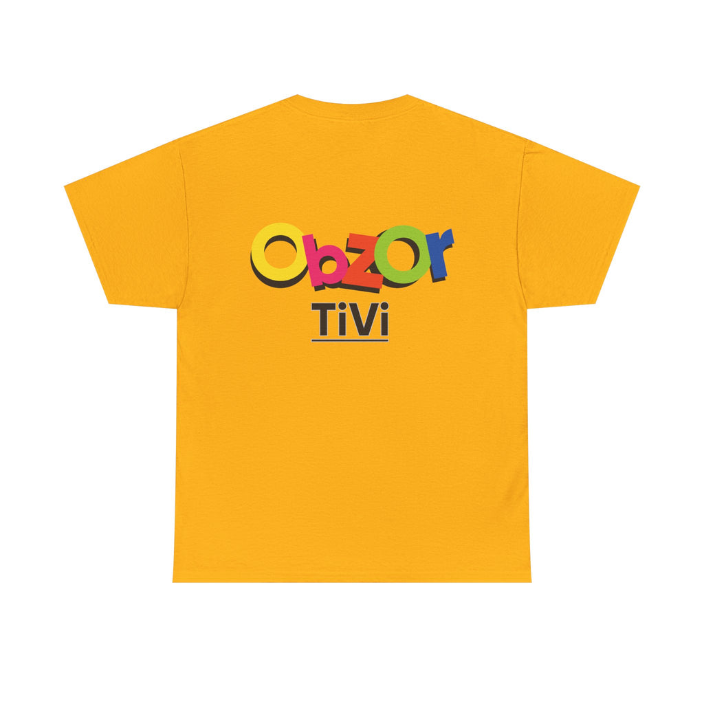 T-Shirt — Colorful "Obzor TiVi" Logo Tee