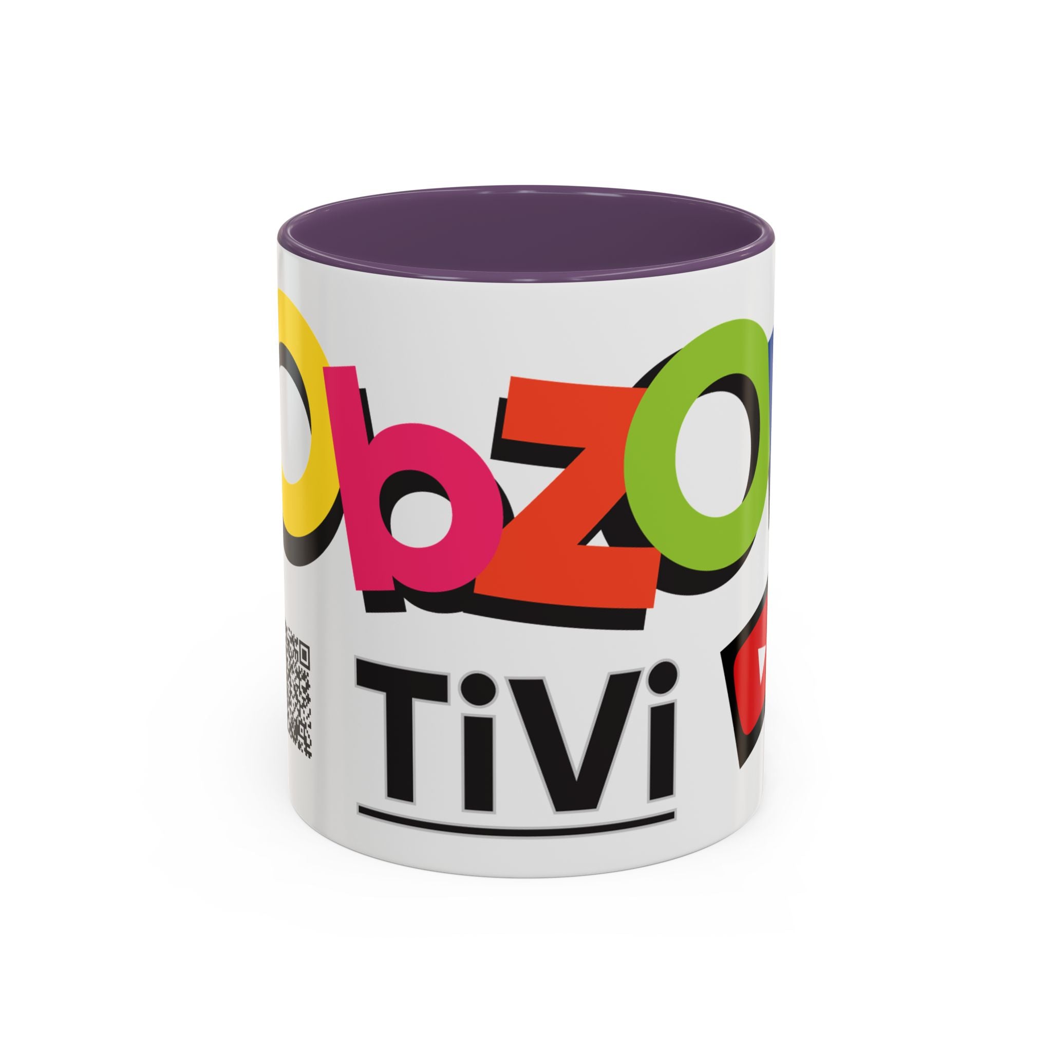 Accent Coffee Mug Obzor TiVi — Colorful YouTube Creator Logo Design (11/15 oz)