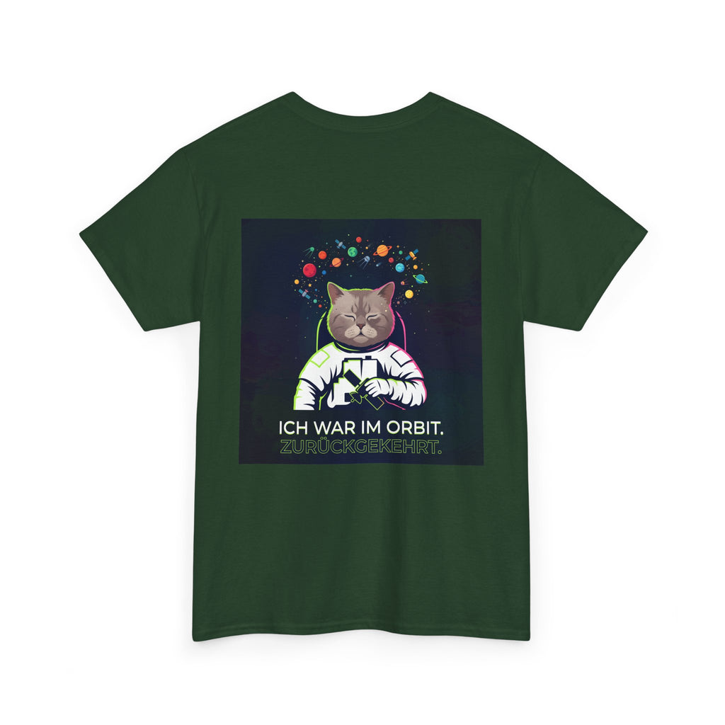 Astronaut Cat T-Shirt — "Ich war im Orbit. Zurückgekehrt." German Space Cat Tee