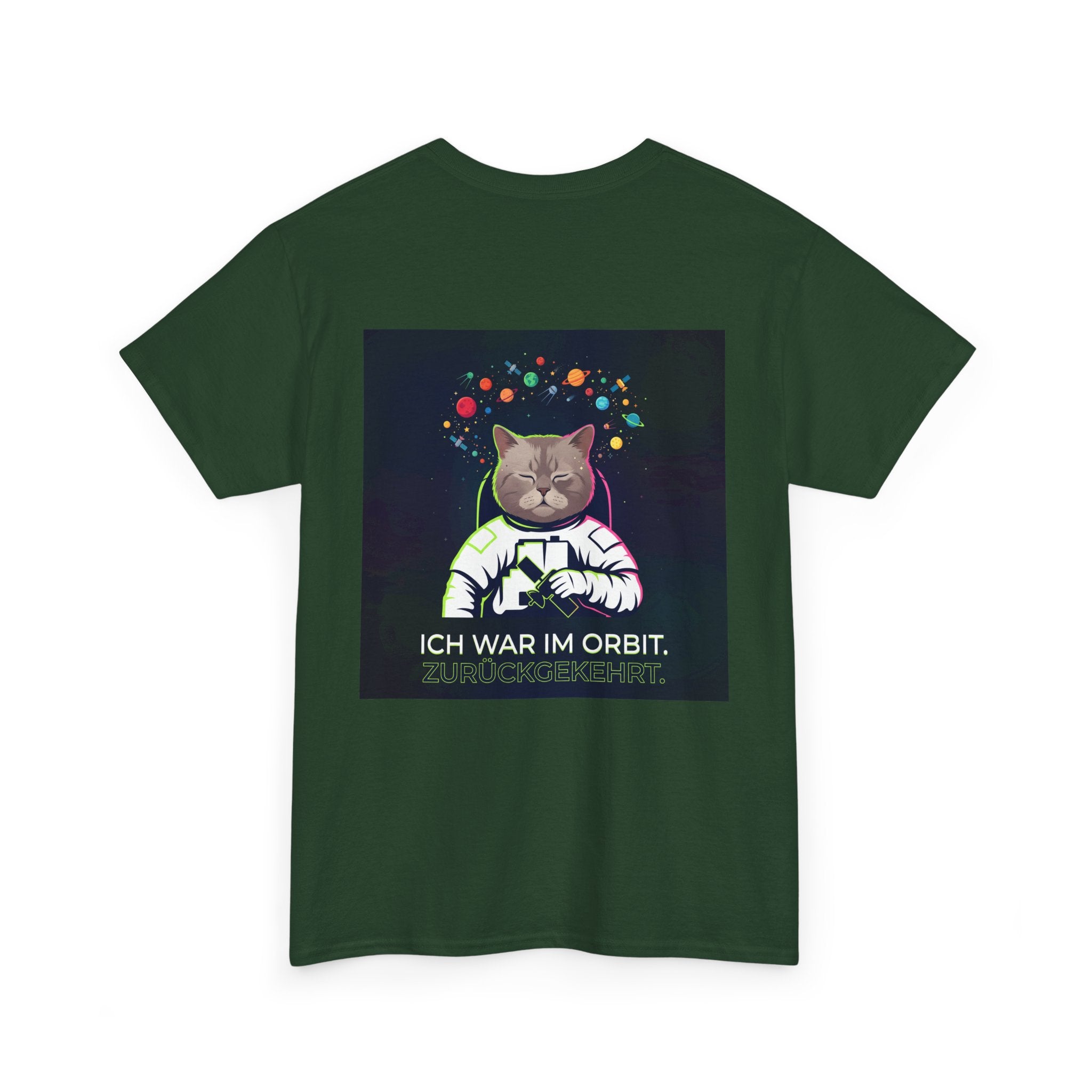 Astronaut Cat T-Shirt — "Ich war im Orbit. Zurückgekehrt." German Space Cat Tee
