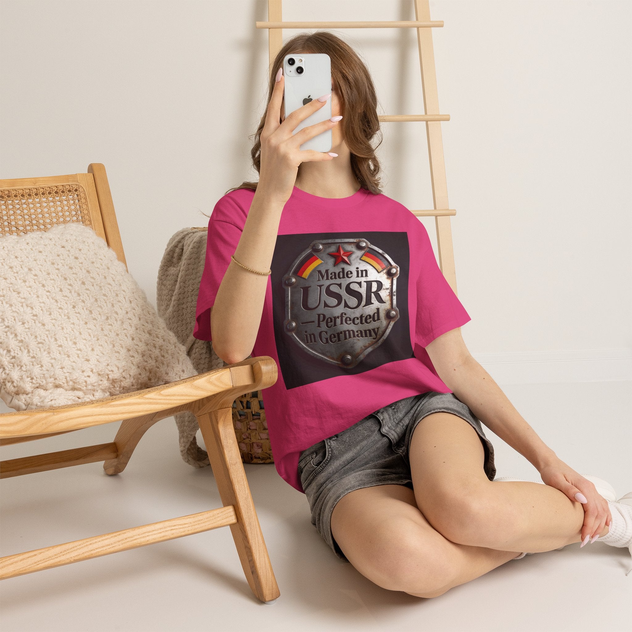 T-Shirt — "Made in USSR, Perfected in Germany" Vintage Emblem Tee