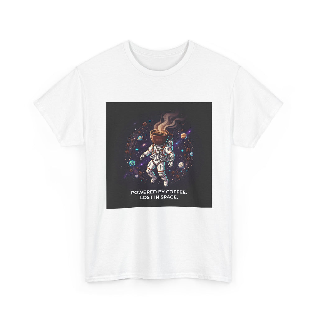 Astronaut Coffee T‑Shirt — "Powered by Coffee, Lost in Space" Space Tee