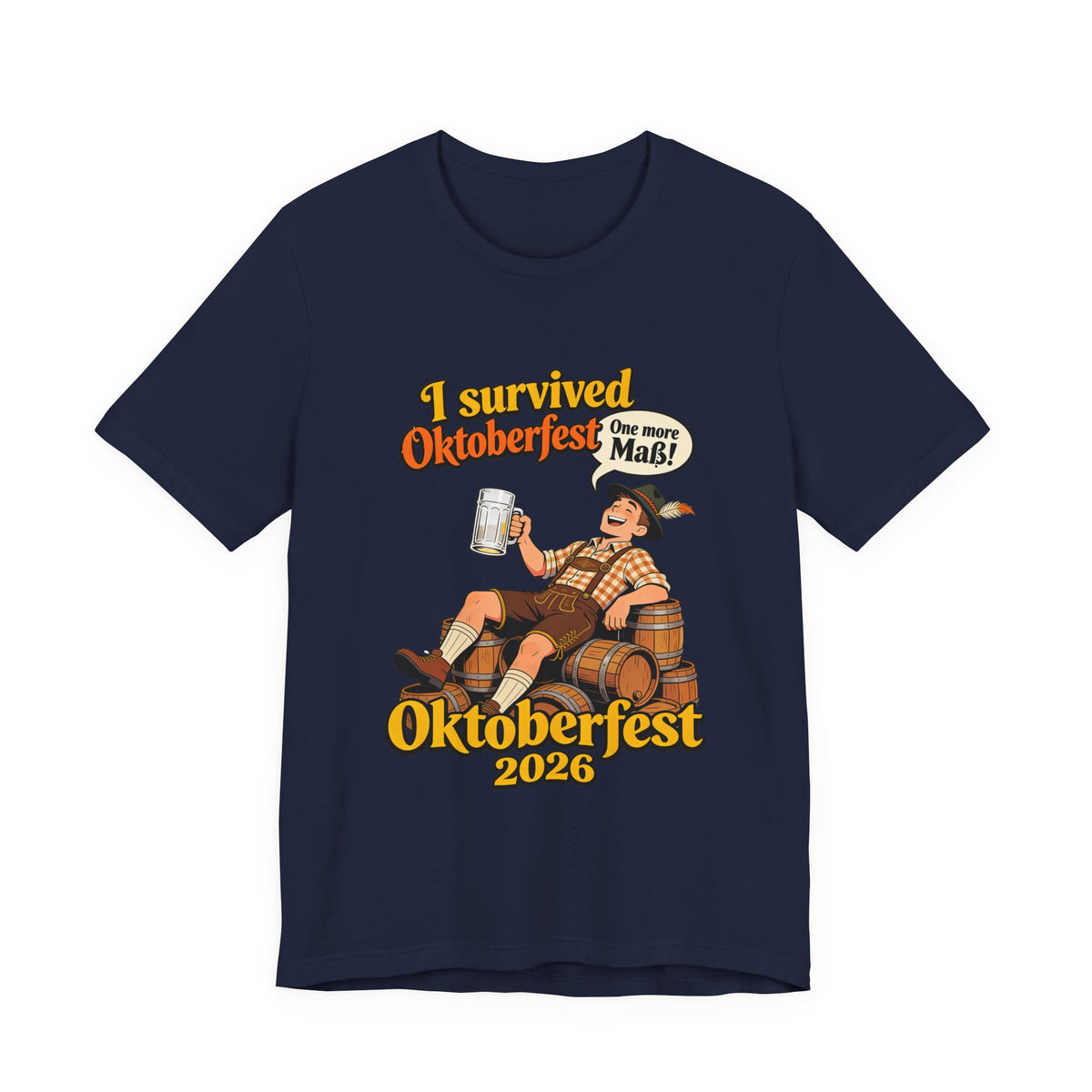 Oktoberfest 2026 T-Shirt — "I Survived Oktoberfest" Beer Festival Tee